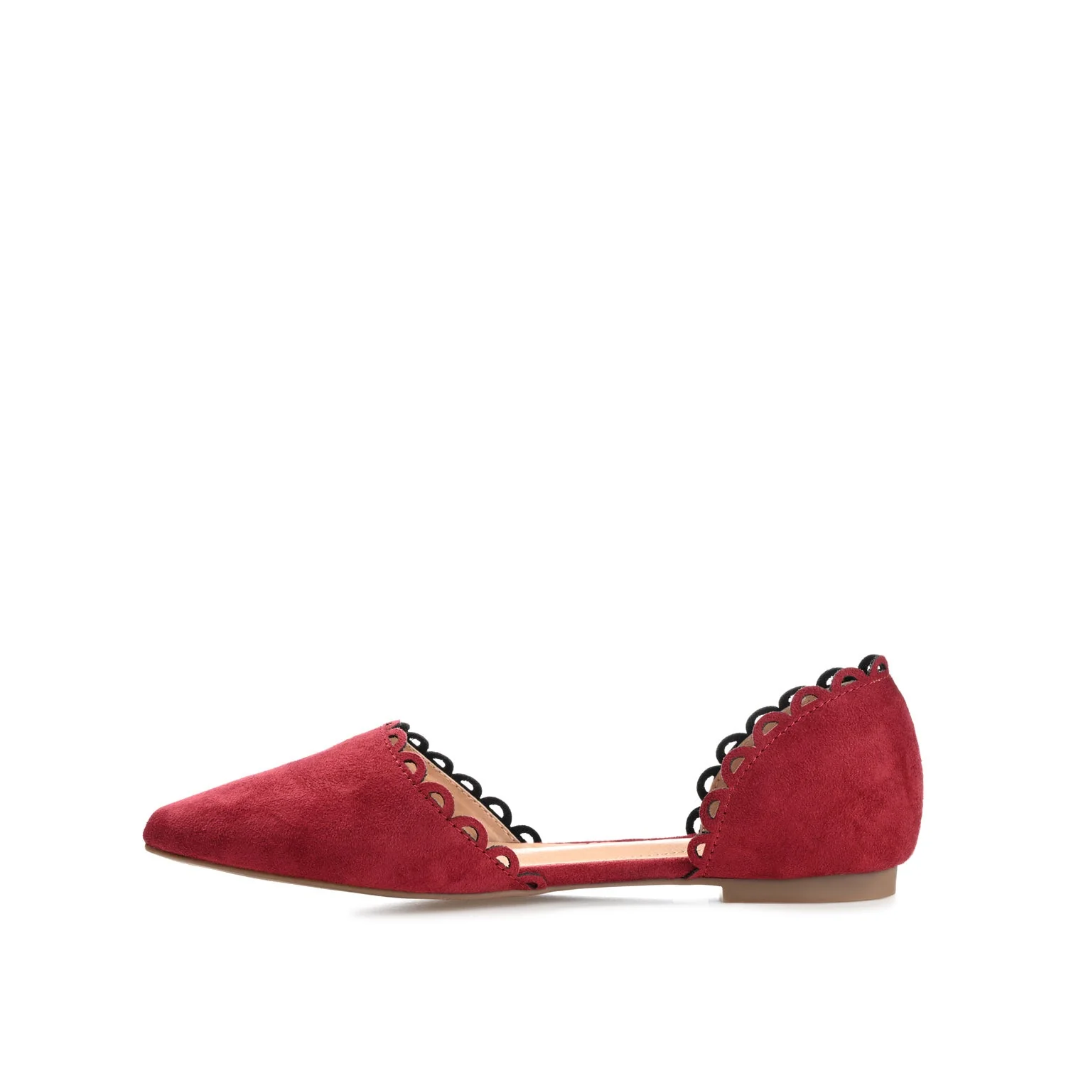 JEZLIN D'ORSAY FLATS IN FAUX SUEDE - Wine - Image 4