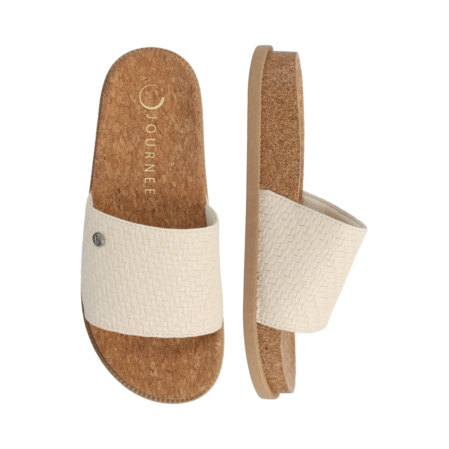 SHEENA SLIP ON BEACH SANDALS - Beige - Image 3