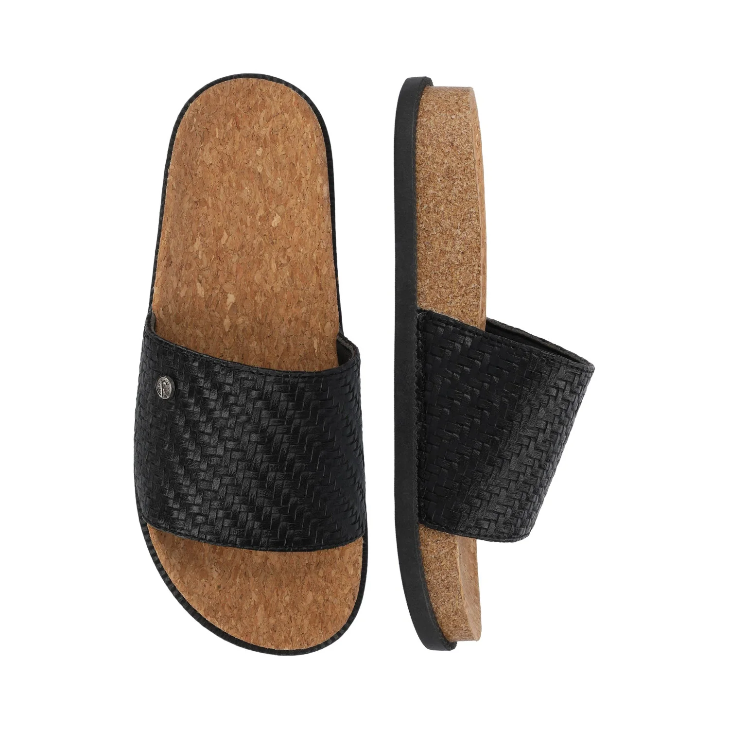 SHEENA SLIP ON BEACH SANDALS - Black - Image 3