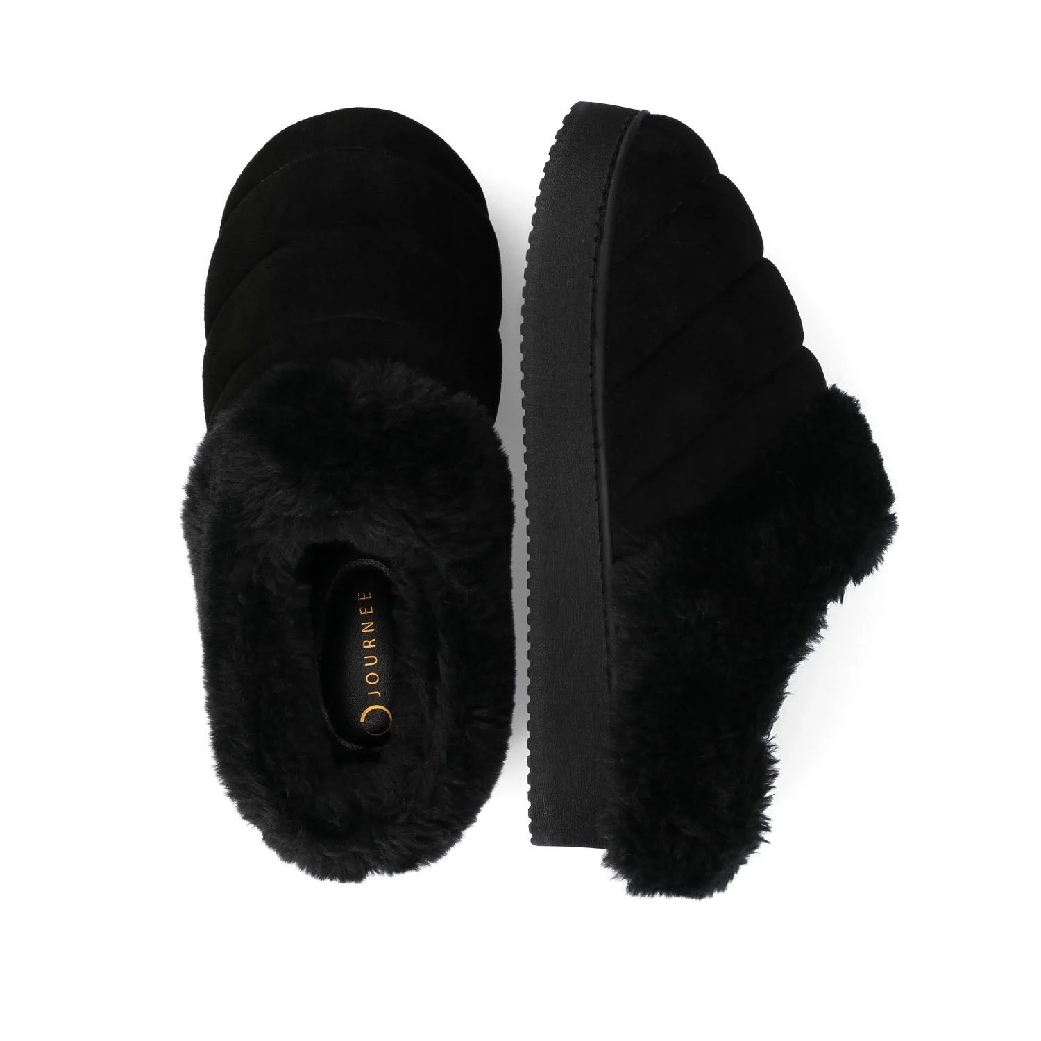 BLAIR SLIPPERS IN FAUX SUEDE - Black Faux Suede - Image 4
