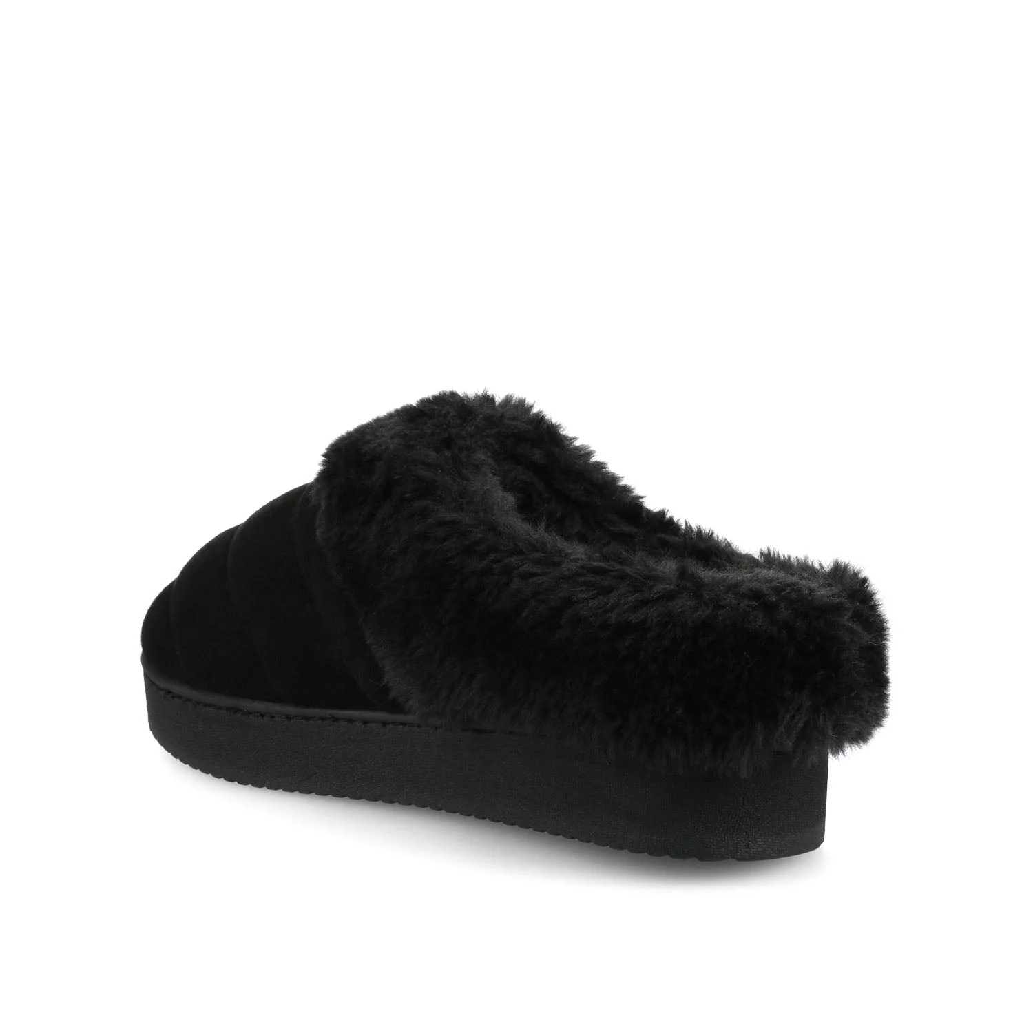 BLAIR SLIPPERS IN FAUX SUEDE - Black Faux Suede - Image 5