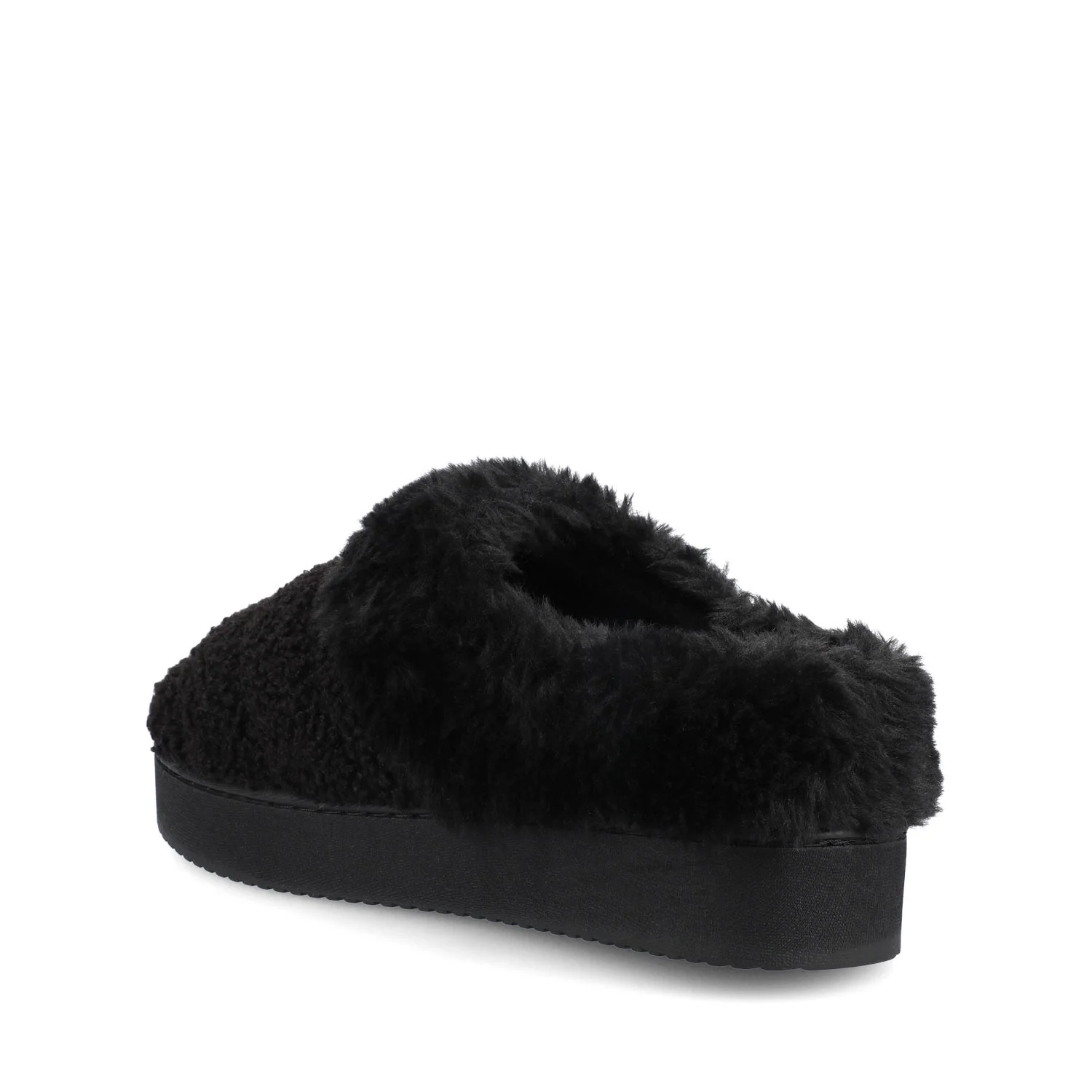 BLAIR SLIPPERS IN FAUX SUEDE - Black Shearling - Image 3