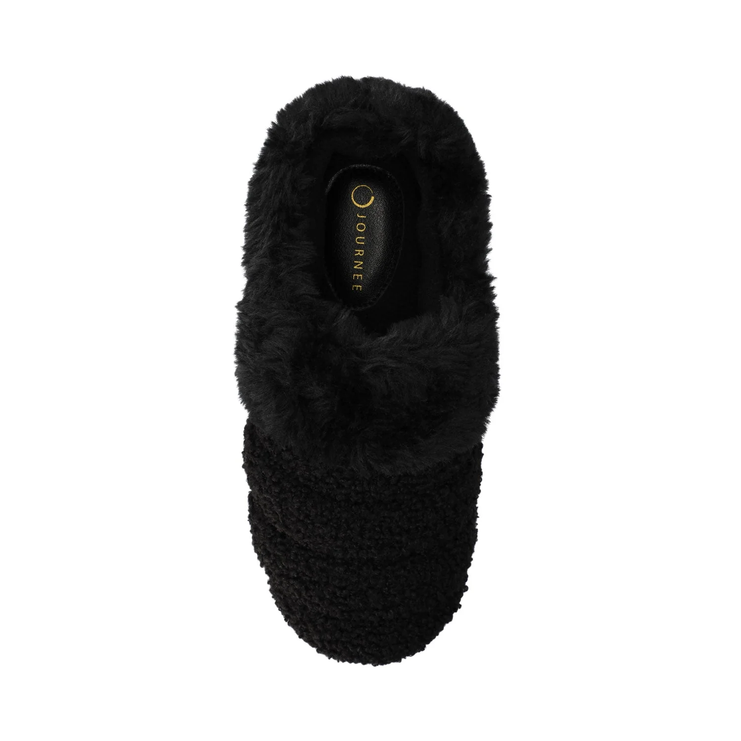 BLAIR SLIPPERS IN FAUX SUEDE - Black Shearling - Image 4