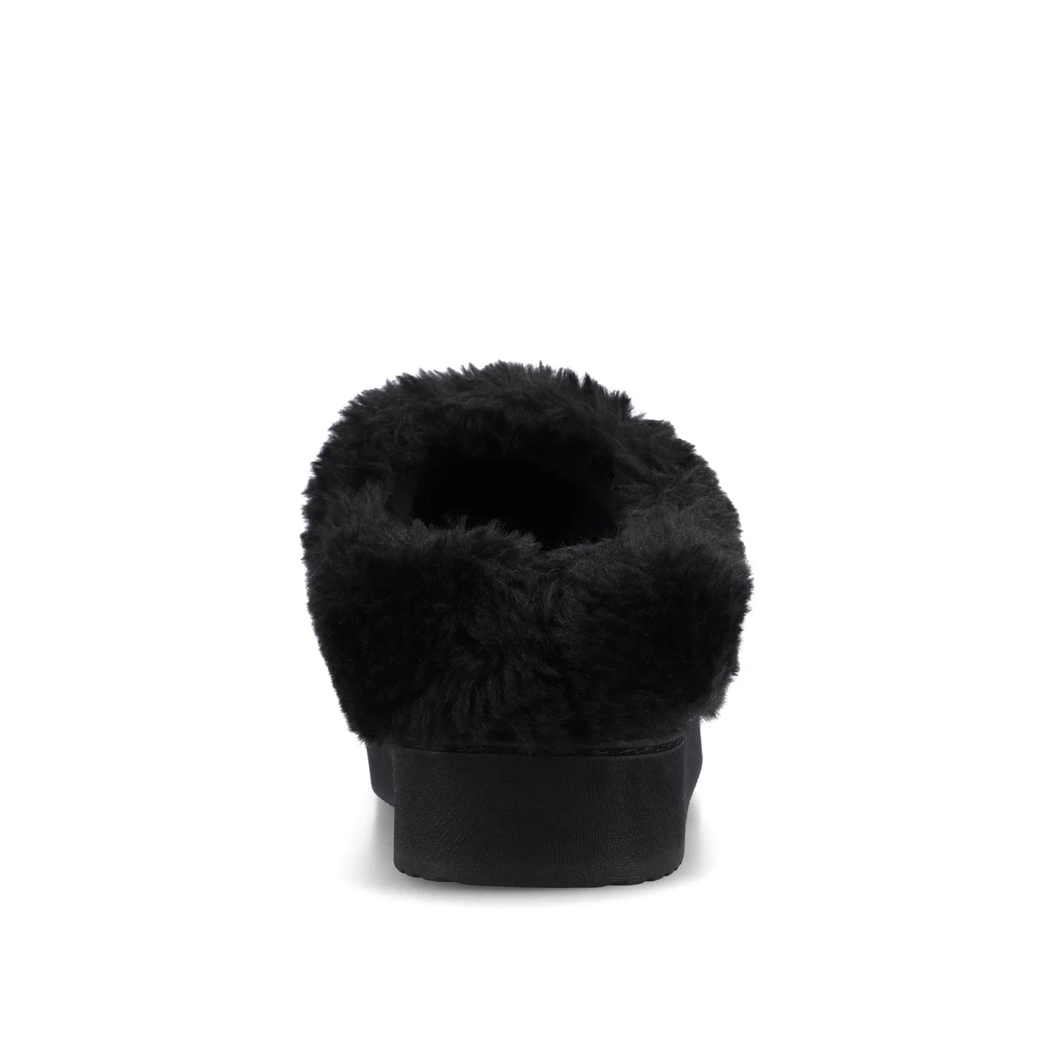 BLAIR SLIPPERS IN FAUX SUEDE - Black Shearling - Image 6