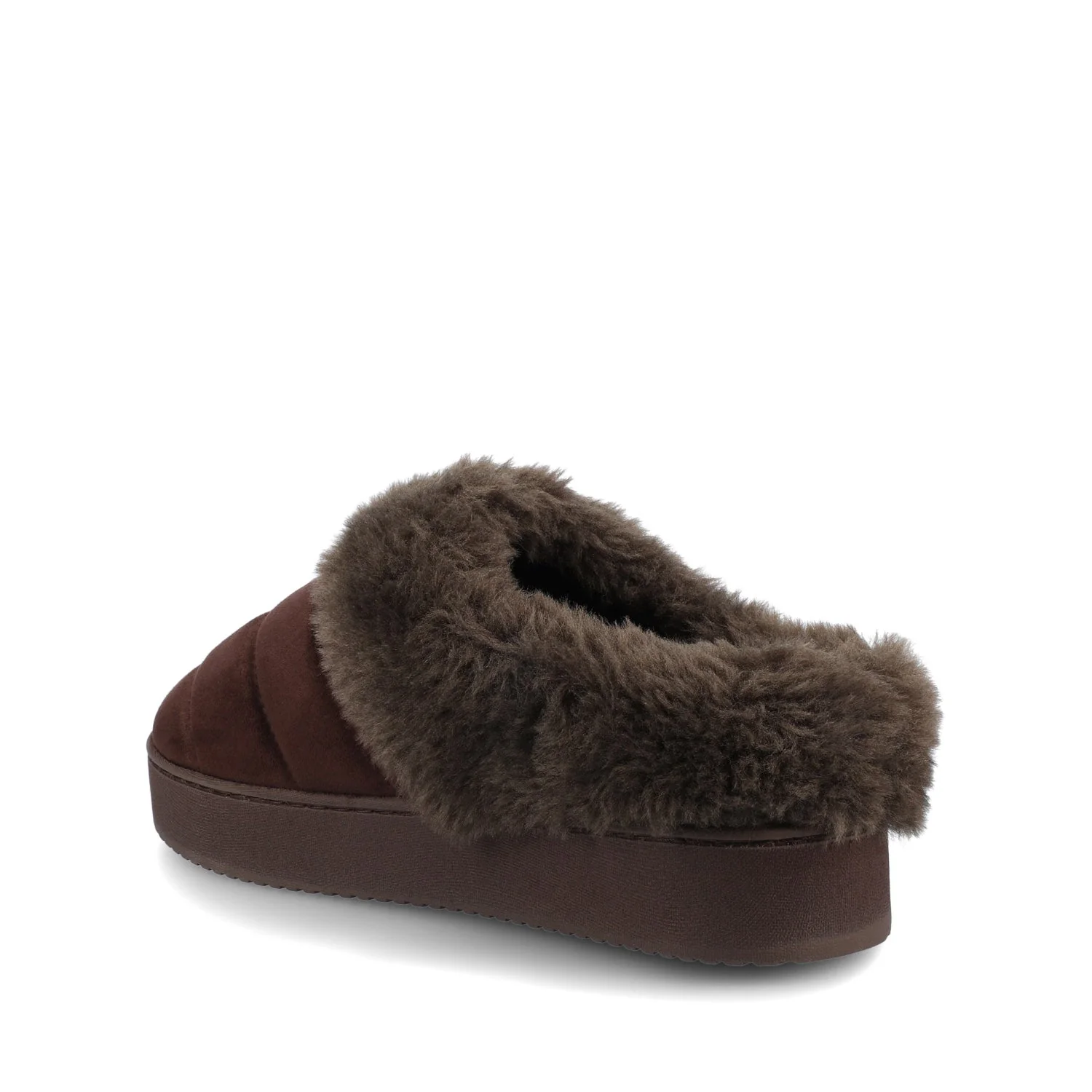 BLAIR SLIPPERS IN FAUX SUEDE - Brown Faux Suede - Image 3