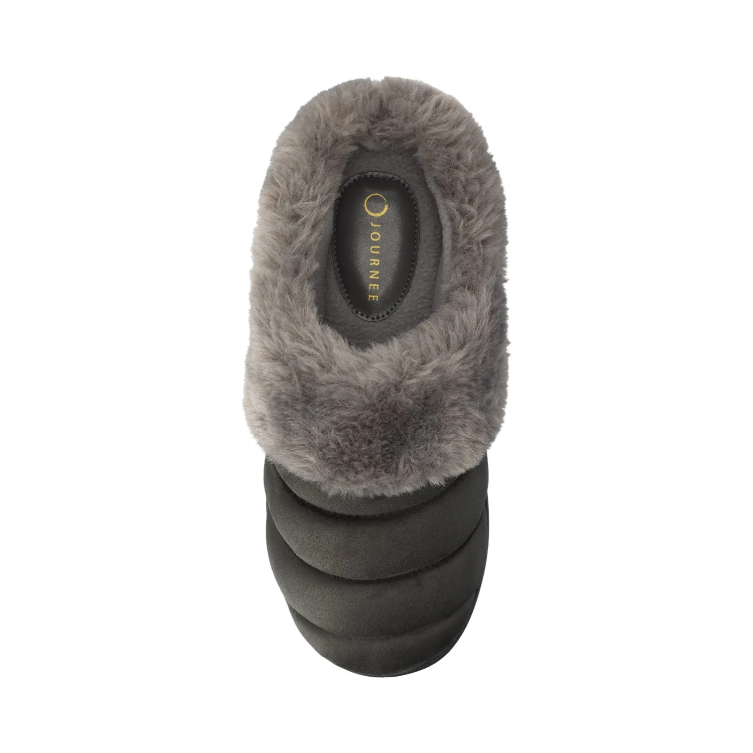 BLAIR SLIPPERS IN FAUX SUEDE - Charcoal Faux Suede - Image 4