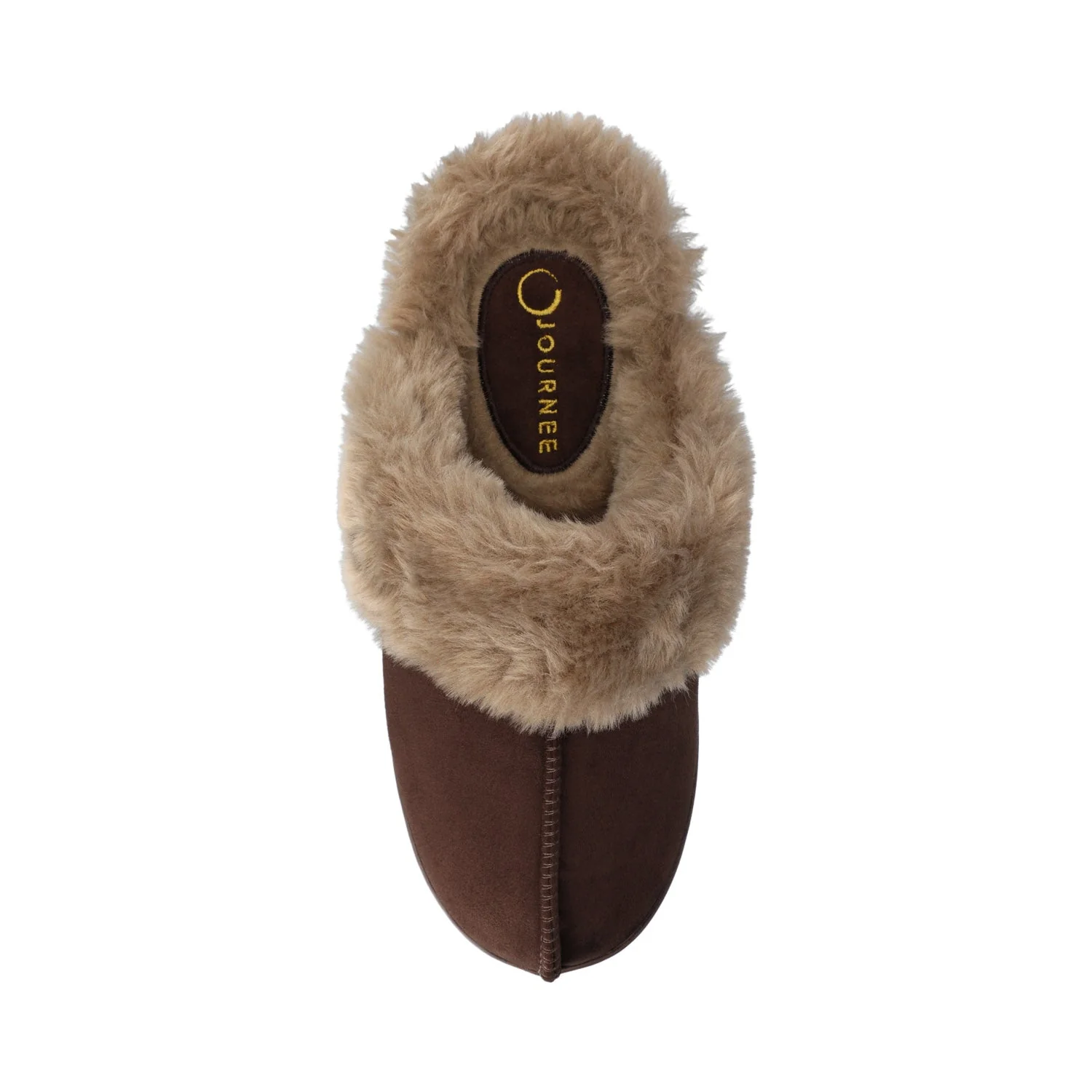 KALLI SLIPPERS IN FAUX SUEDE - Chocolate Faux Suede - Image 4