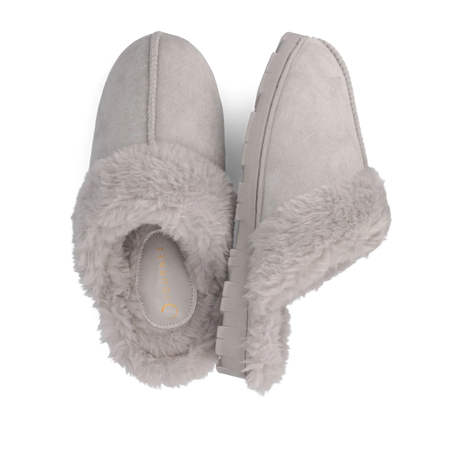 KALLI SLIPPERS IN FAUX SUEDE - Grey Faux Suede - Image 4