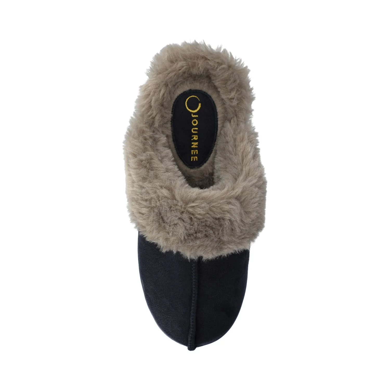 KALLI SLIPPERS IN FAUX SUEDE - Navy Faux Suede - Image 4