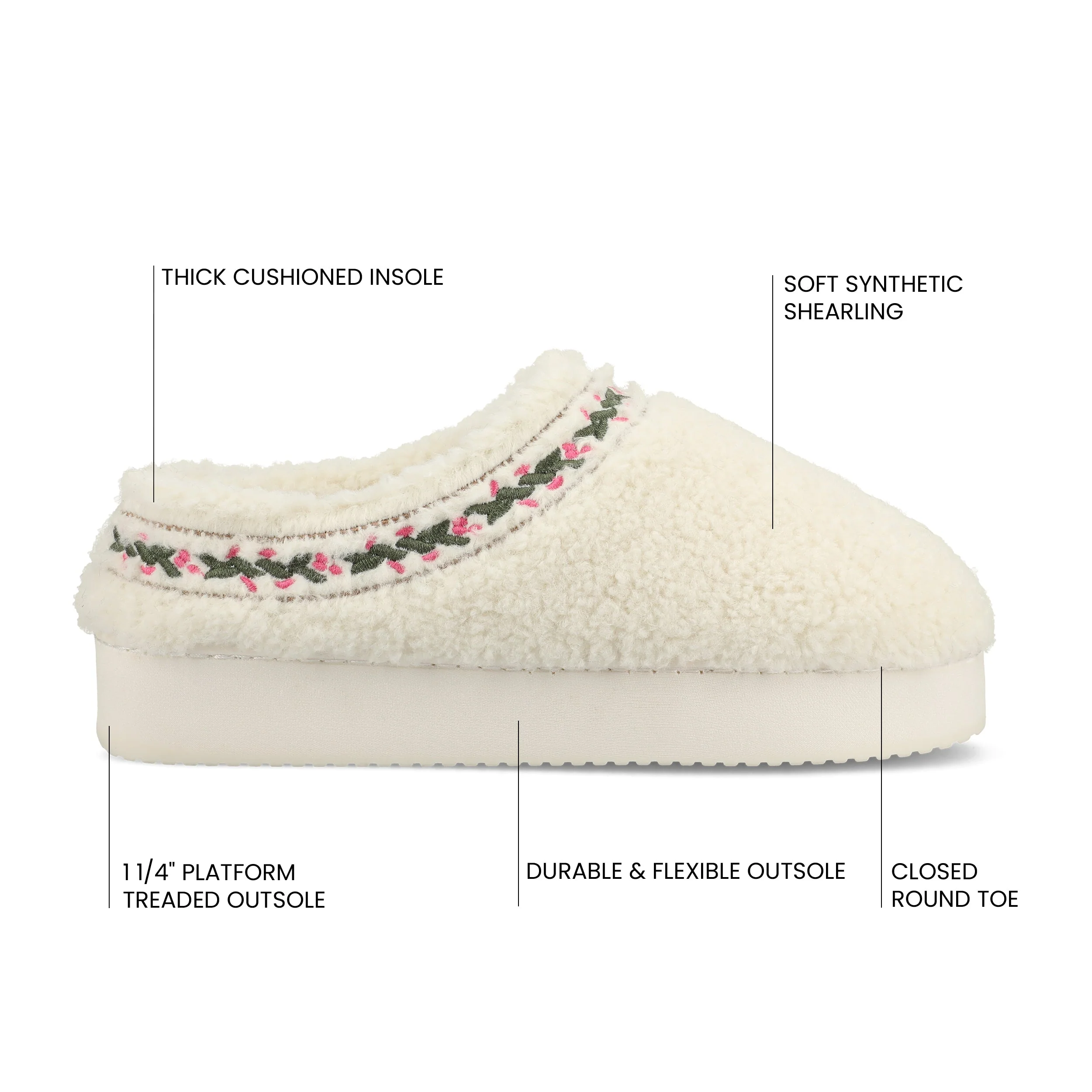 PALLMER SLIPPERS IN FAUX SHEARLING - Cream Fleece - Image 7