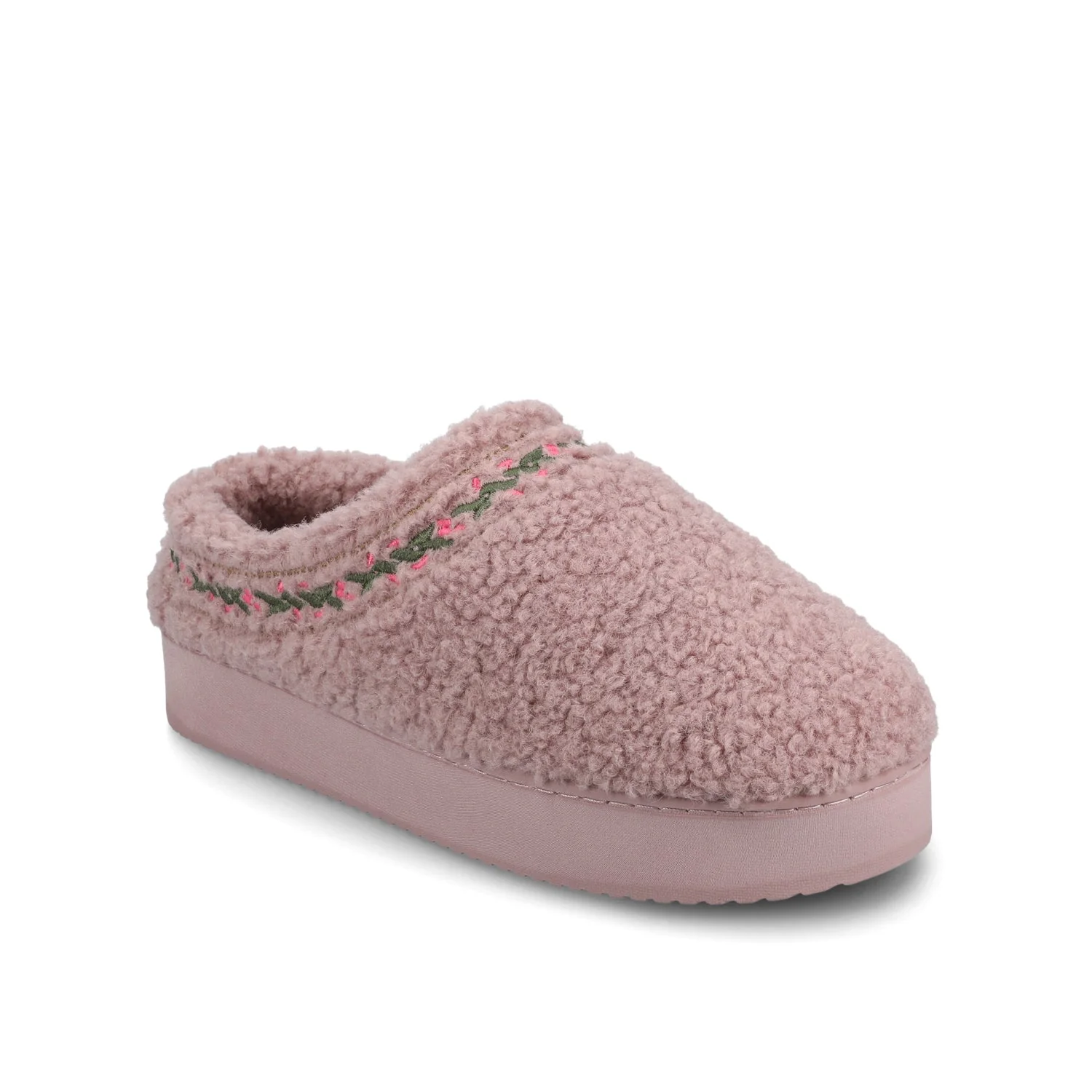 PALLMER SLIPPERS IN FAUX SHEARLING - Lilac Fleece - Image 2