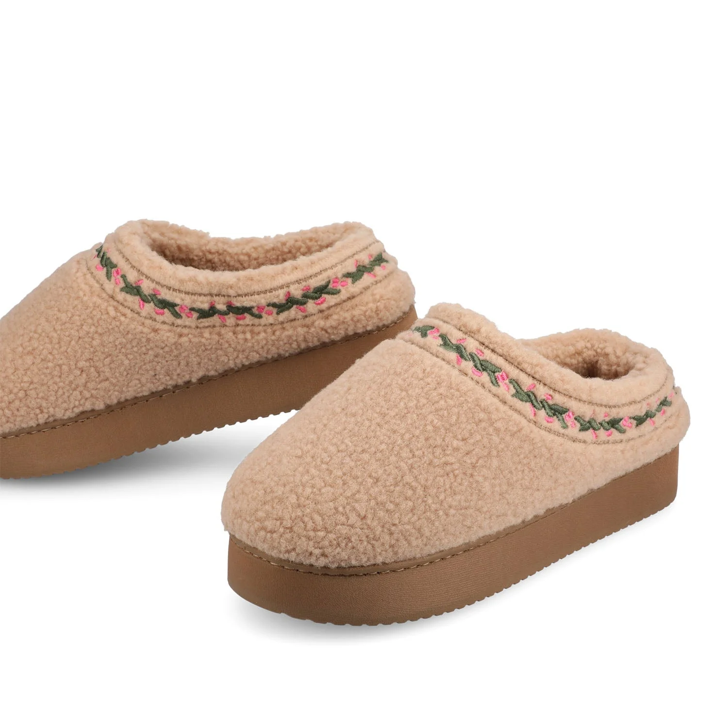 PALLMER SLIPPERS IN FAUX SHEARLING - Tan Fleece - Image 3