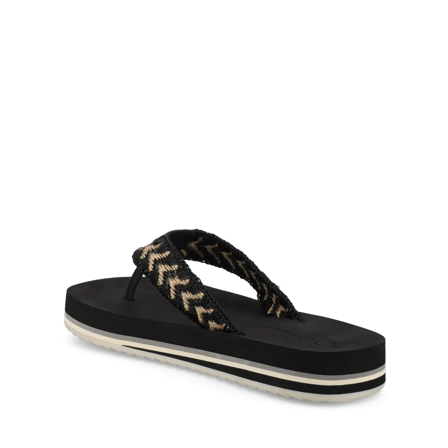 ELODDIE WOVEN STRAP BEACH SANDALS - Black - Image 4