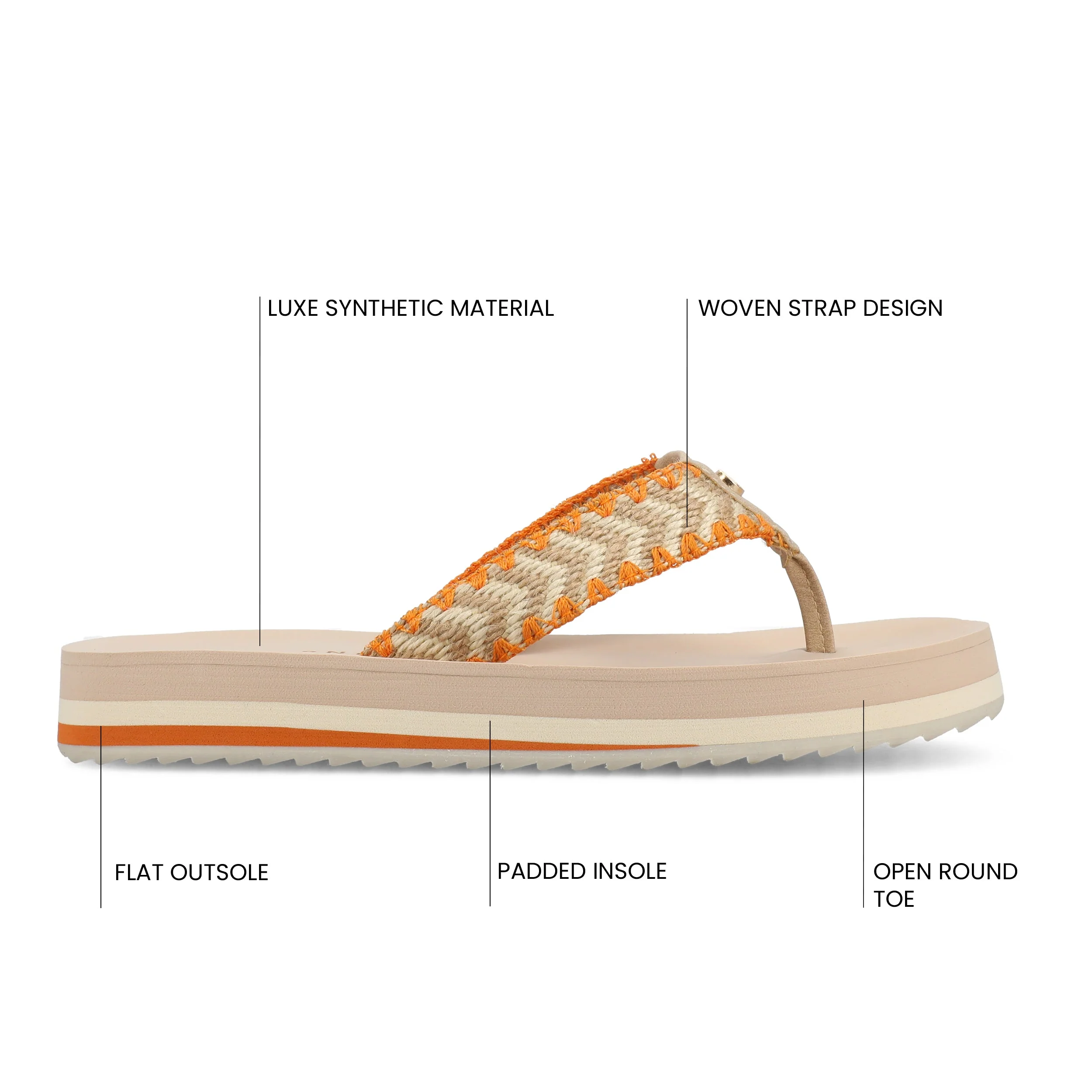 ELODDIE WOVEN STRAP BEACH SANDALS - Tan - Image 6
