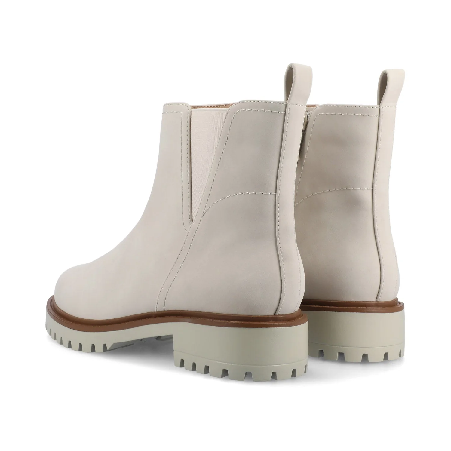 JUNNAH CHELSEA BOOTS IN WIDE - Bone - Image 4
