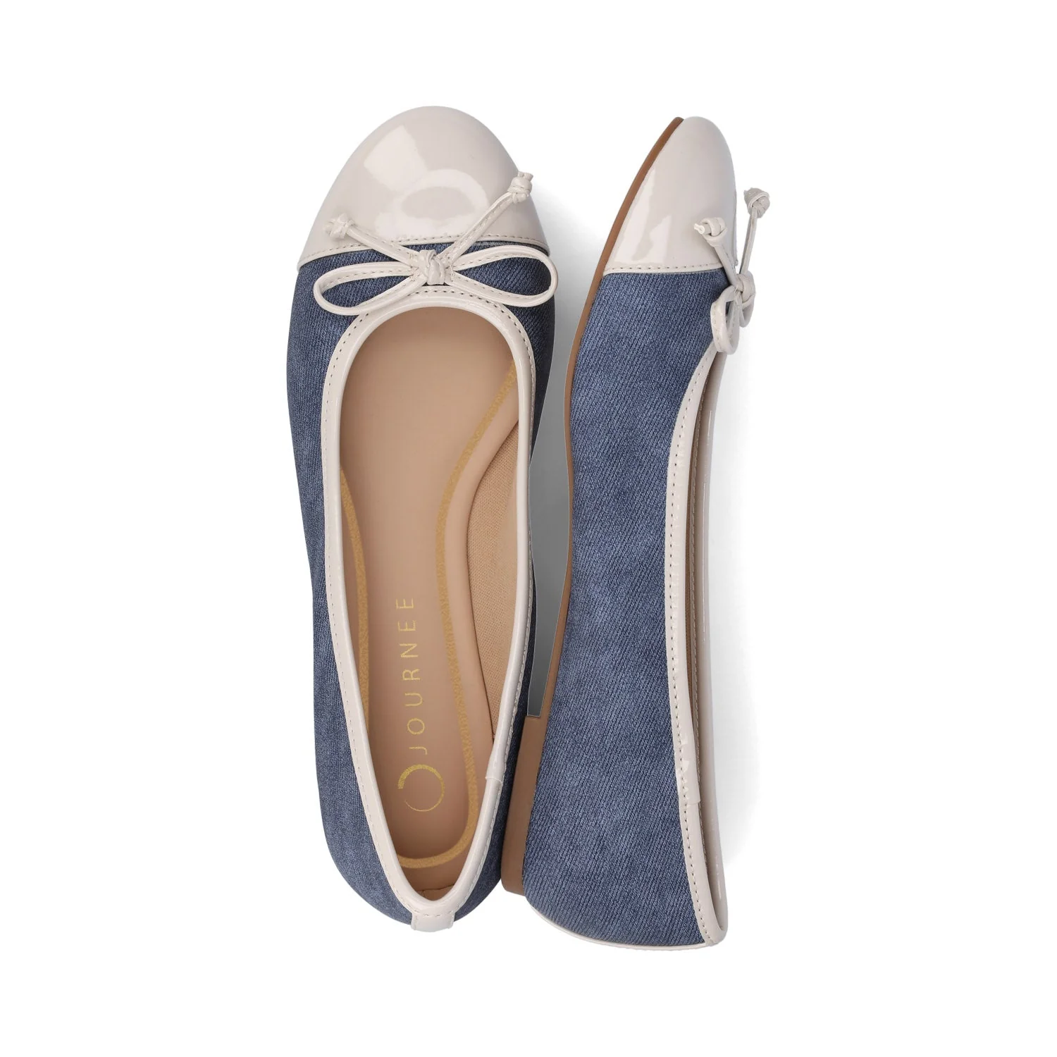 KAIAH CAPTOE BALLET FLATS IN WIDE - Classic Blue Denim - Image 3