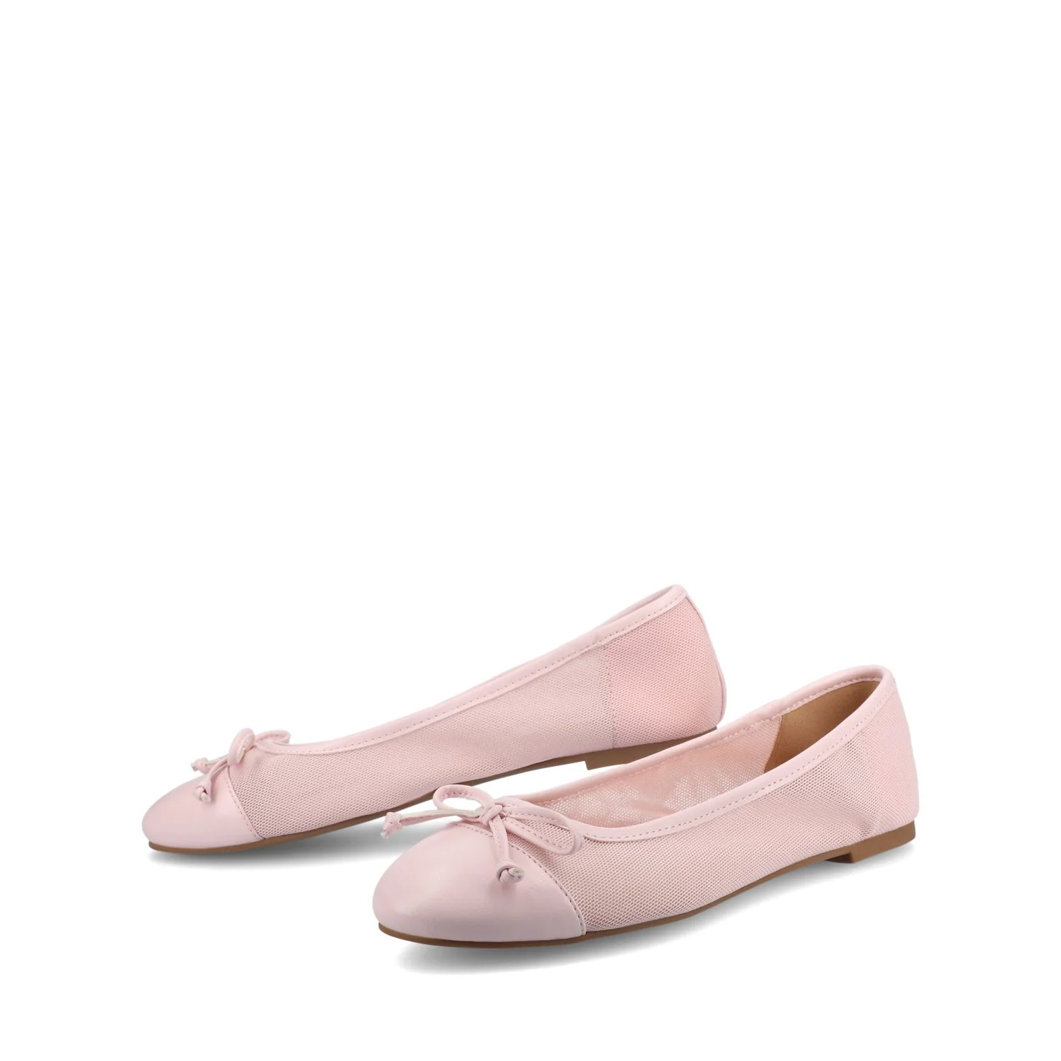 KAIAH CAPTOE BALLET FLATS IN WIDE - Pink Mesh - Image 2
