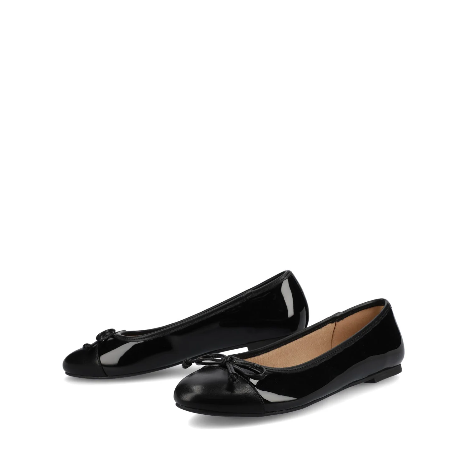 KAIAH CAPTOE BALLET FLATS IN VEGAN LEATHER - Black Patent - Image 2