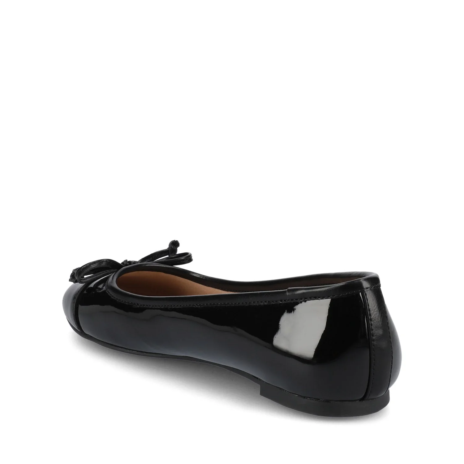 KAIAH CAPTOE BALLET FLATS IN VEGAN LEATHER - Black Patent - Image 4