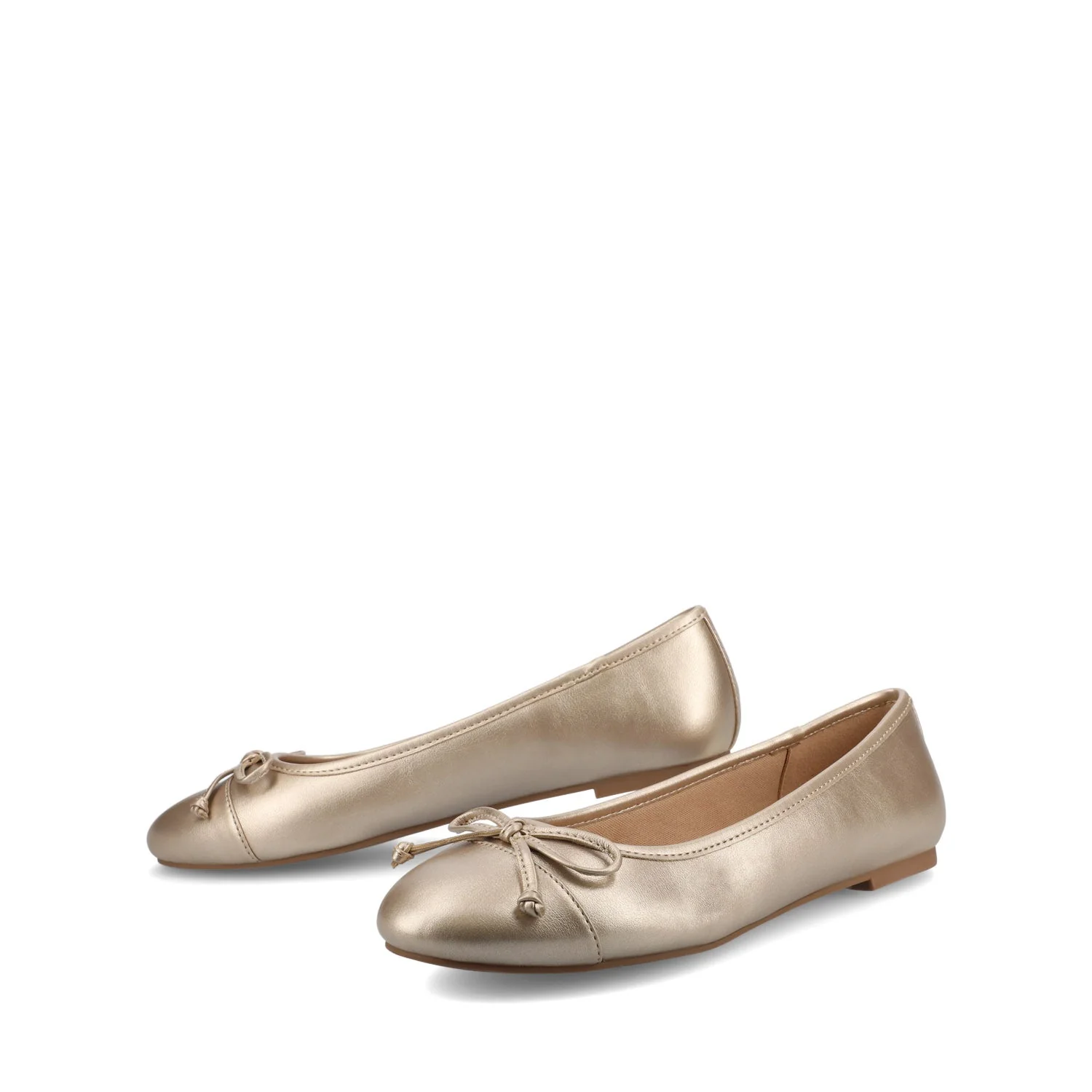 KAIAH CAPTOE BALLET FLATS IN VEGAN LEATHER - Champagne - Image 2