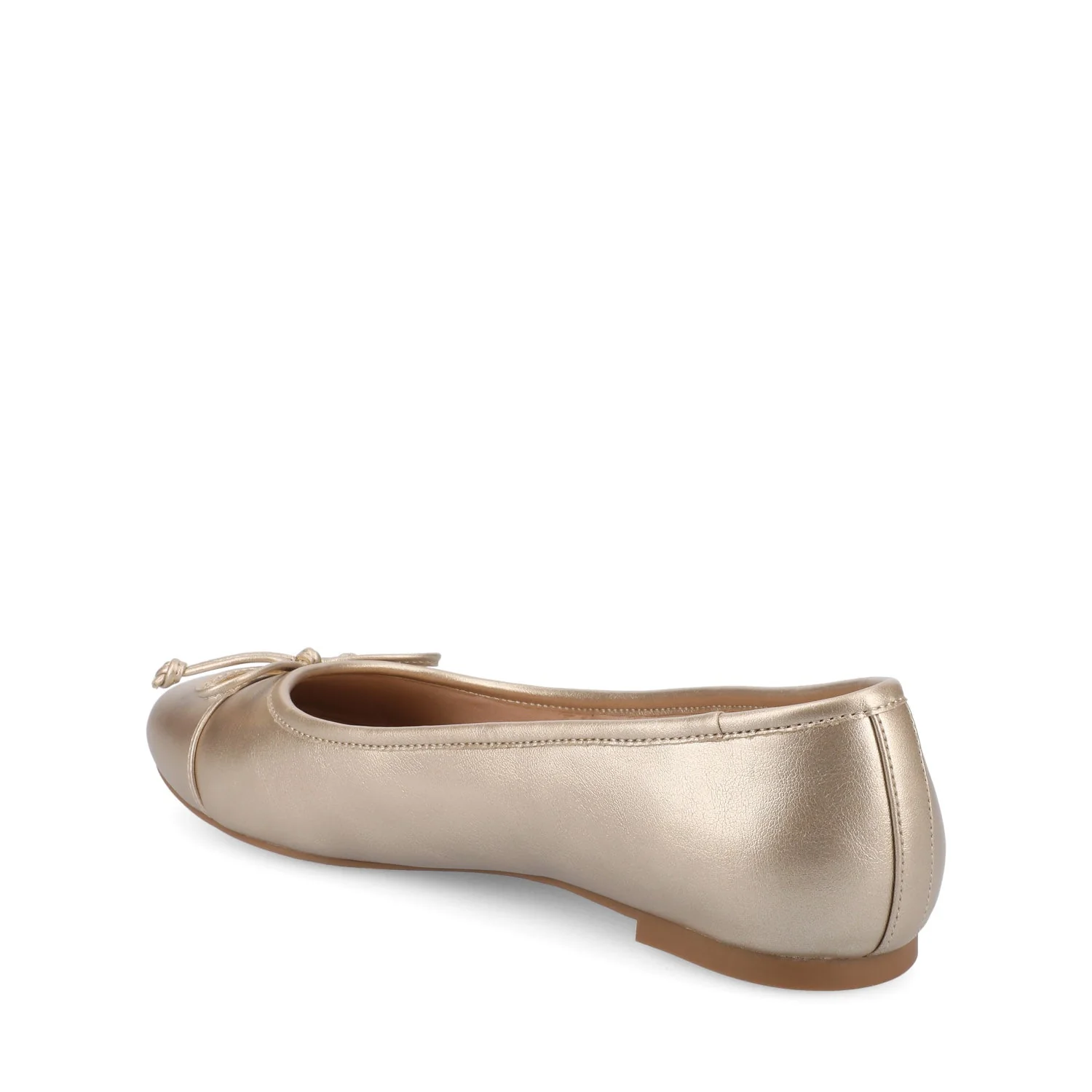 KAIAH CAPTOE BALLET FLATS IN VEGAN LEATHER - Champagne - Image 4