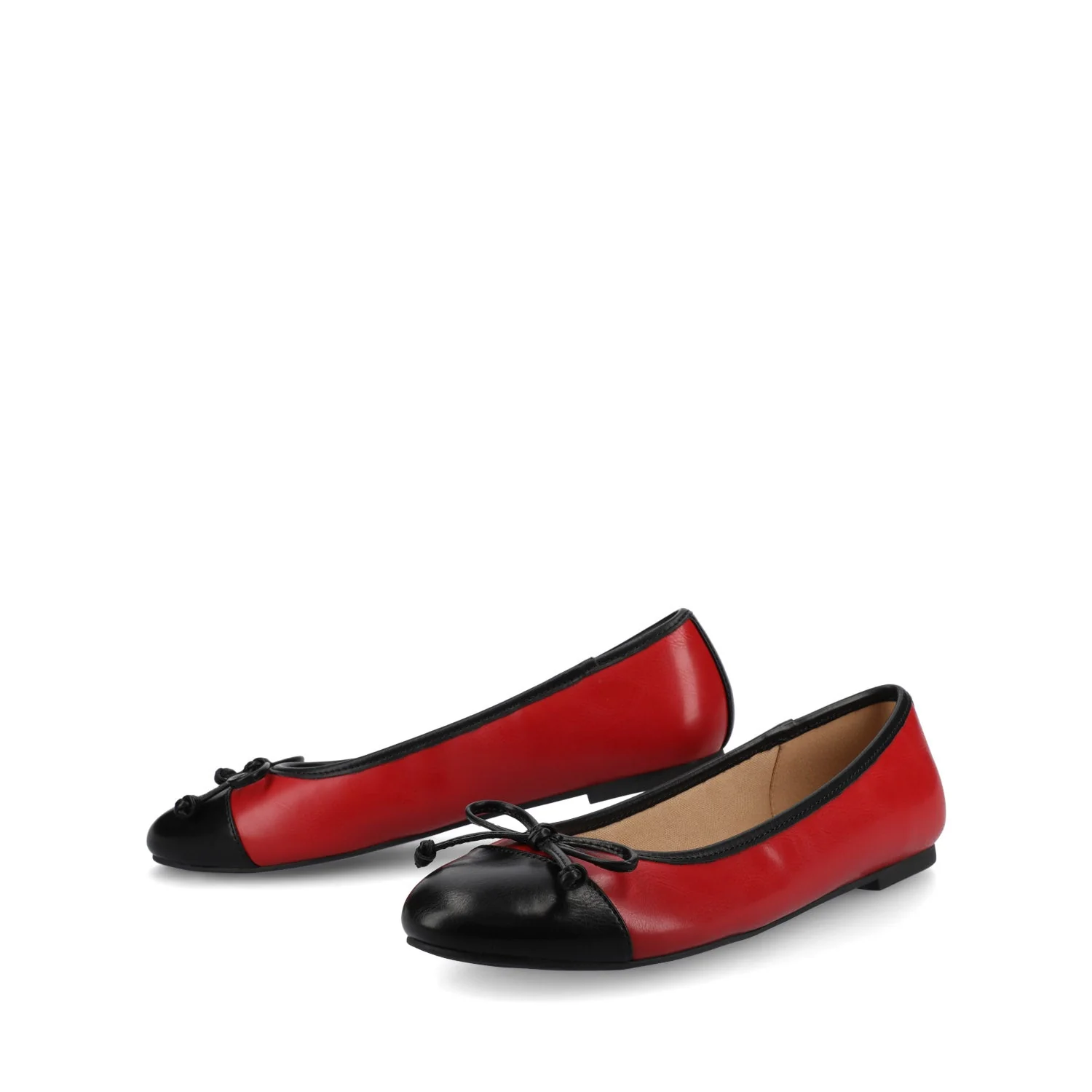 KAIAH CAPTOE BALLET FLATS IN VEGAN LEATHER - Red - Image 2