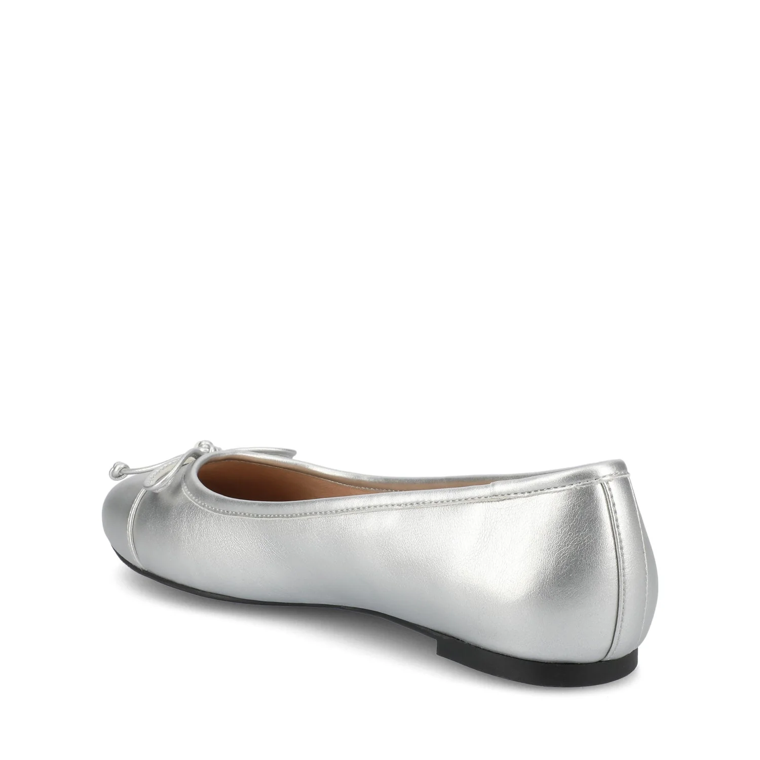 KAIAH CAPTOE BALLET FLATS IN VEGAN LEATHER - Silver - Image 4