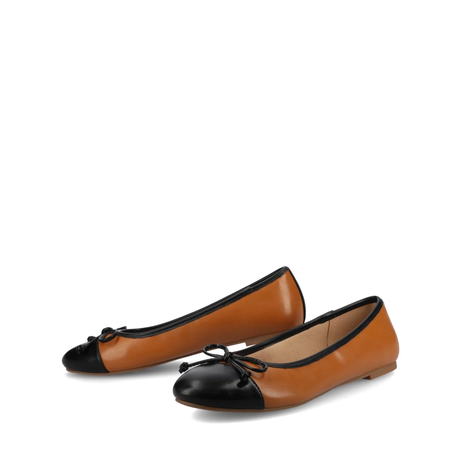 KAIAH CAPTOE BALLET FLATS IN VEGAN LEATHER - Tan - Image 2