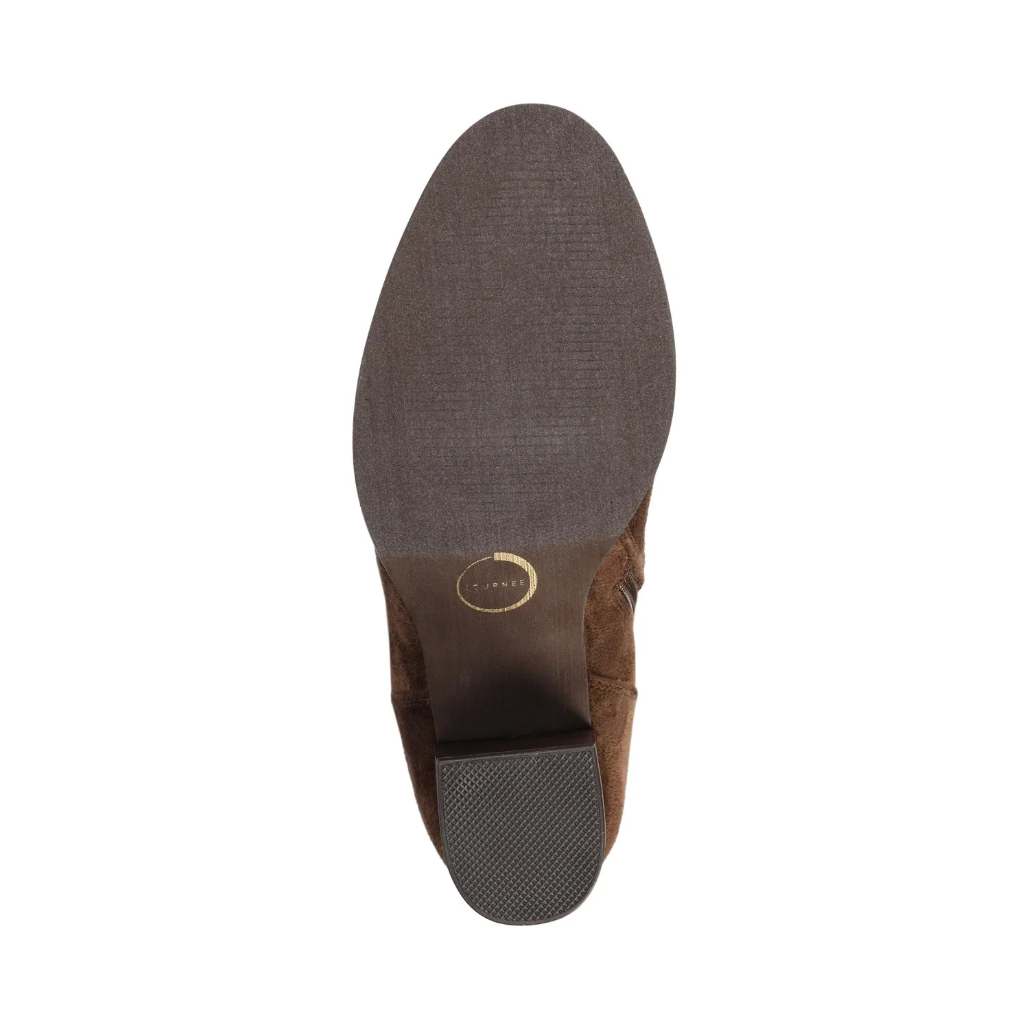 KAISON THIGH HIGH BOOTS IN FAUX SUEDE - Chocolate Suede - Image 5