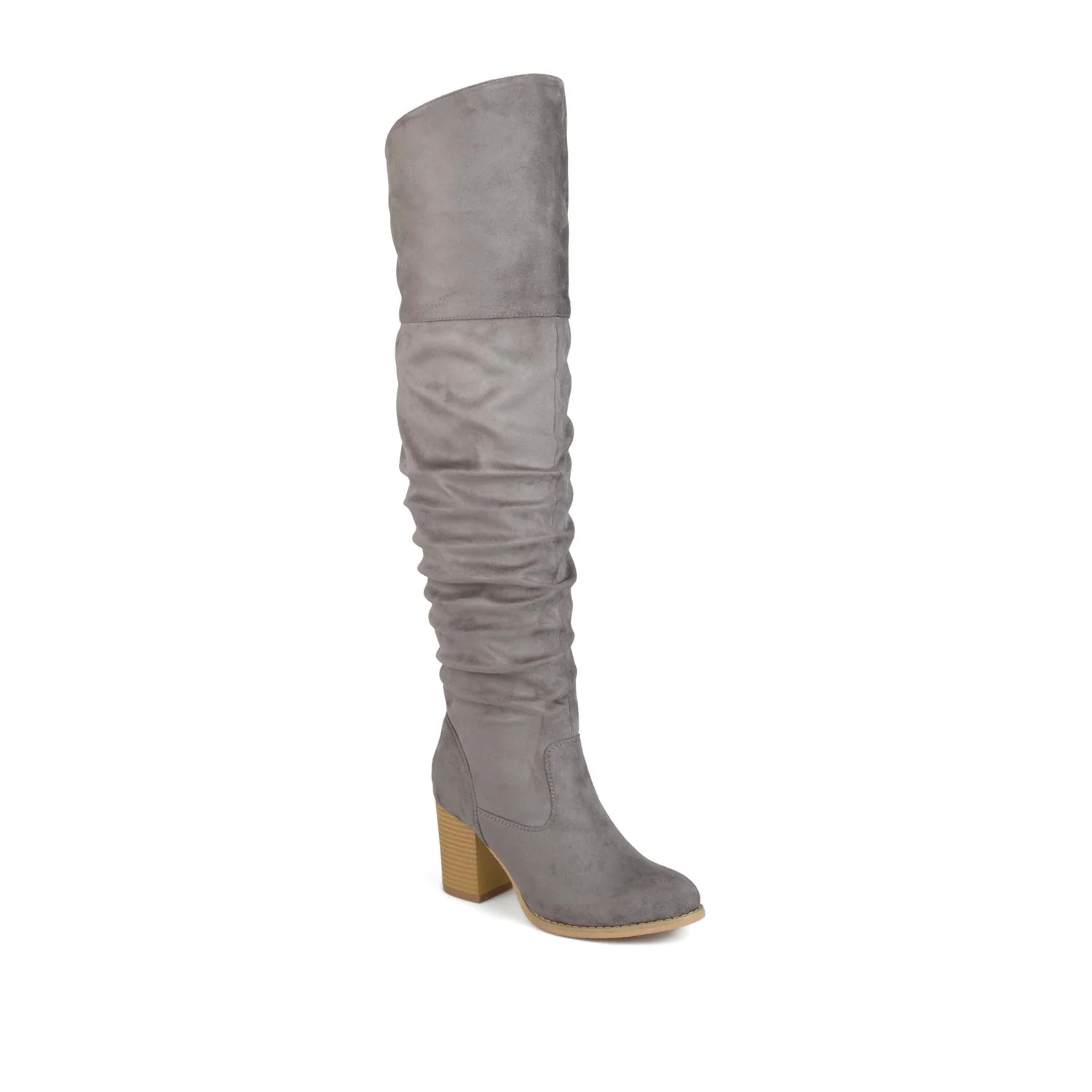 KAISON BOOTS IN WIDE WIDTH - Grey Faux Suede - Image 2