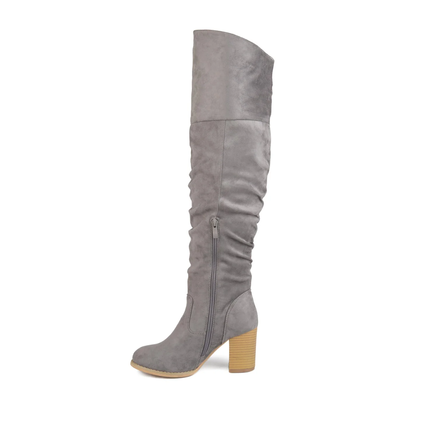 KAISON BOOTS IN WIDE WIDTH - Grey Faux Suede - Image 3
