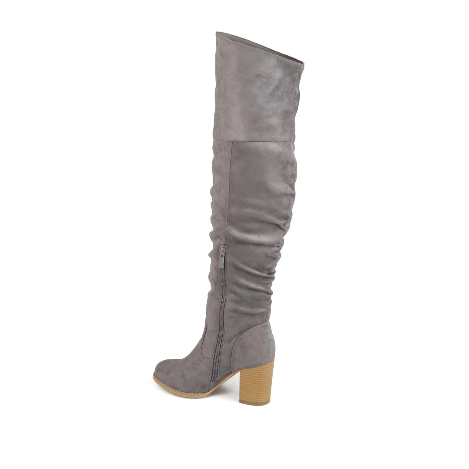 KAISON BOOTS IN WIDE WIDTH - Grey Faux Suede - Image 4