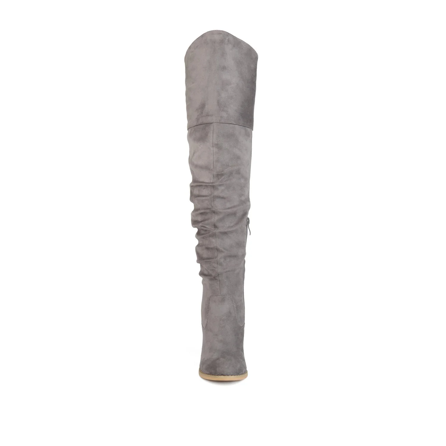KAISON BOOTS IN WIDE WIDTH - Grey Faux Suede - Image 5