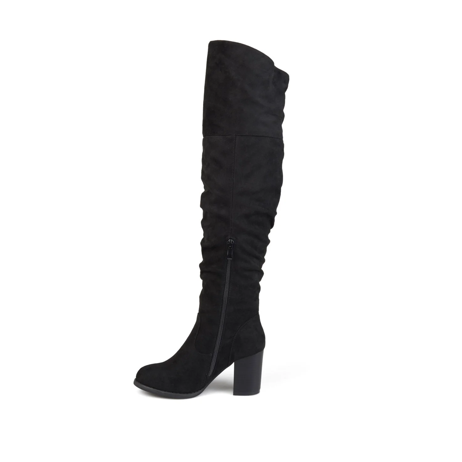 KAISON BOOTS IN WIDE WIDTH & CALF - Black Faux Suede - Image 3