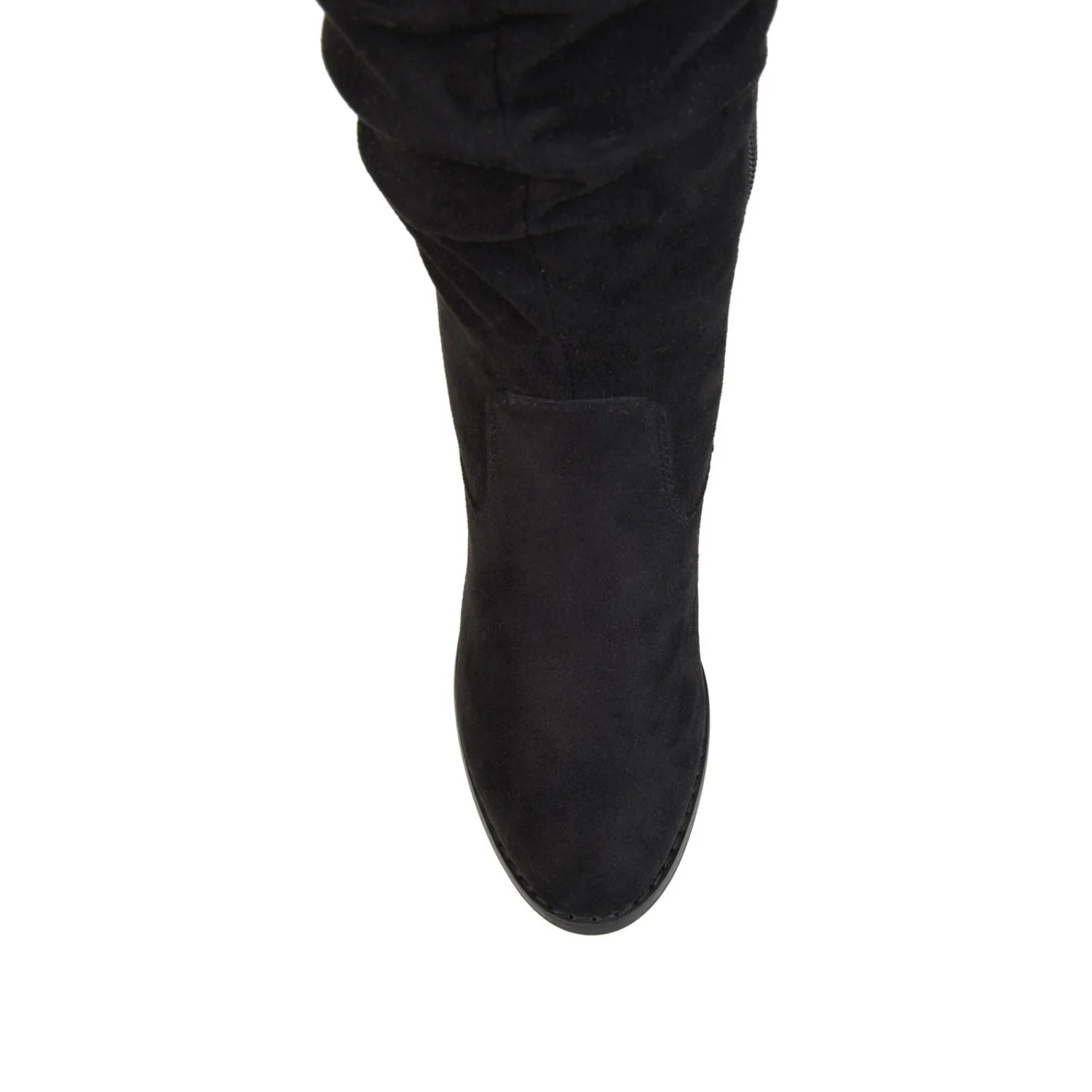 KAISON BOOTS IN WIDE WIDTH & CALF - Black Faux Suede - Image 6