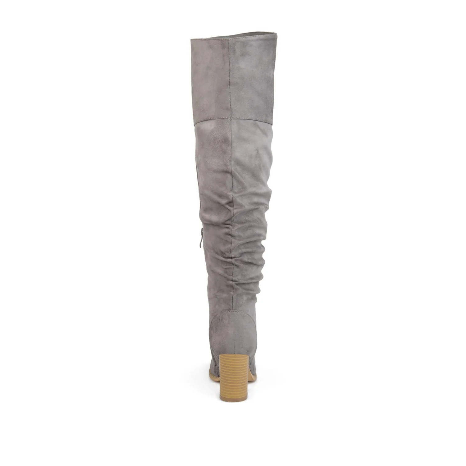 KAISON BOOTS IN WIDE WIDTH & CALF - Grey Faux Suede - Image 7