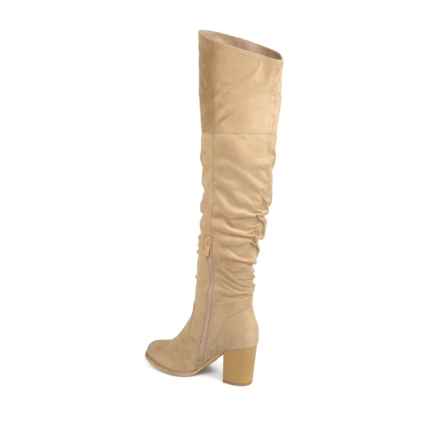 KAISON BOOTS IN WIDE WIDTH & CALF - Stone Faux Suede - Image 5