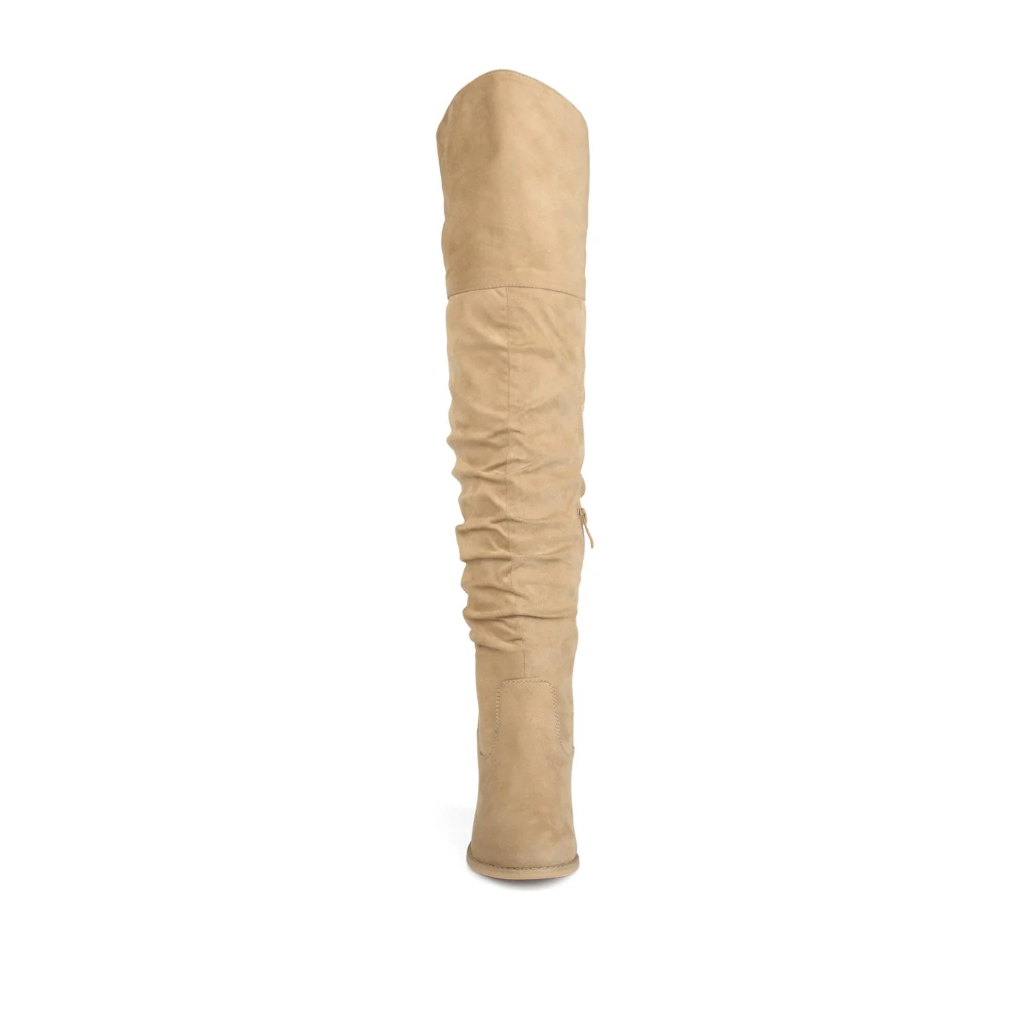KAISON BOOTS IN WIDE WIDTH & CALF - Stone Faux Suede - Image 6