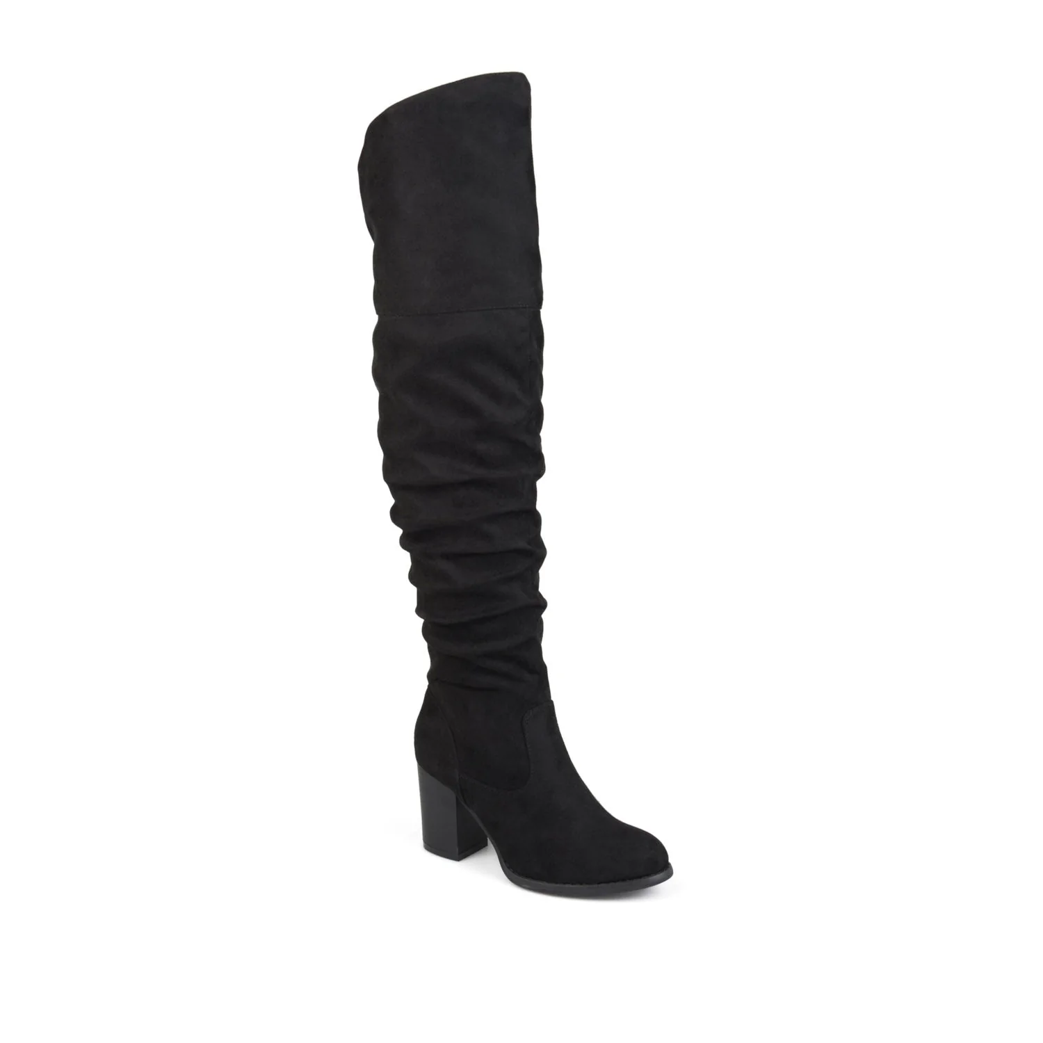 KAISON BOOTS IN WIDE WIDTH & X-WIDE CALF - Black Faux Suede - Image 2