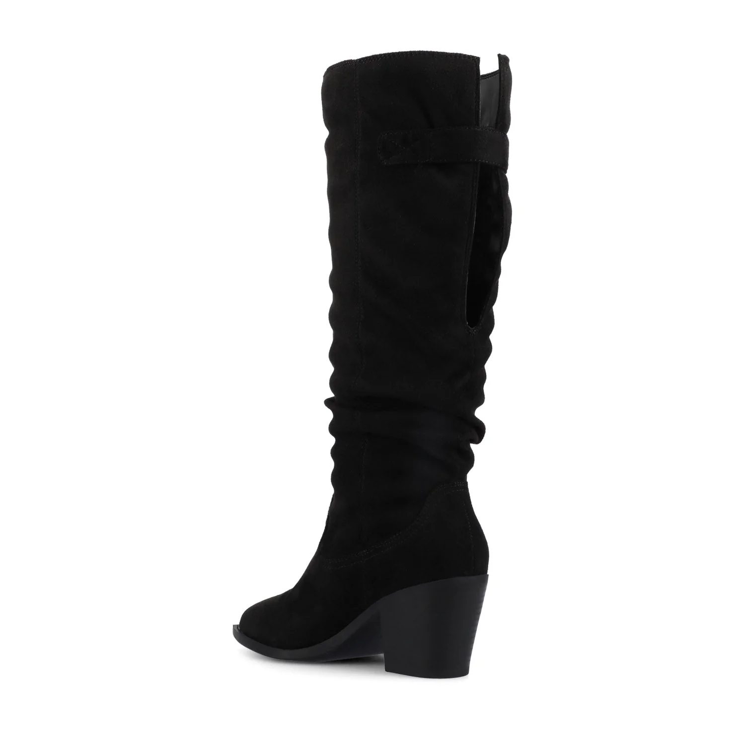KALEAH KNEE HIGH SLOUCHY BOOT IN WIDE CALF - Black - Image 5