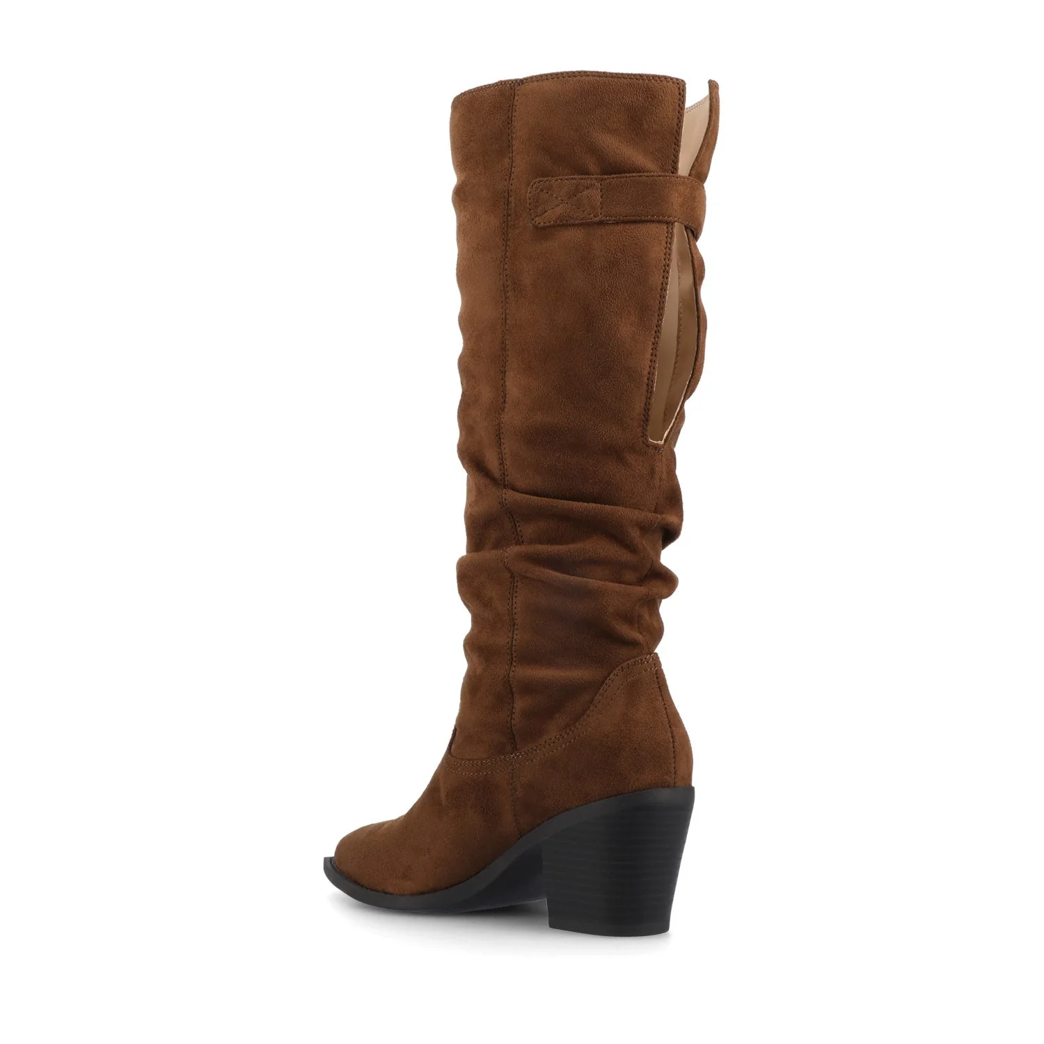 KALEAH KNEE HIGH SLOUCHY BOOT IN WIDE CALF - Brown - Image 3