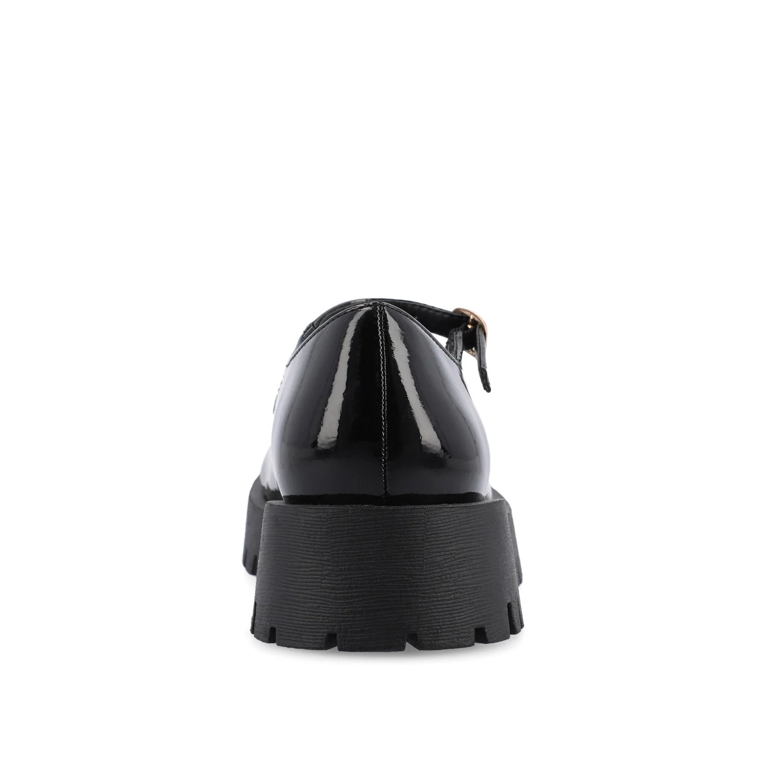KAMIE LUG SOLE MARY JANE FLATS - Black Patent - Image 8