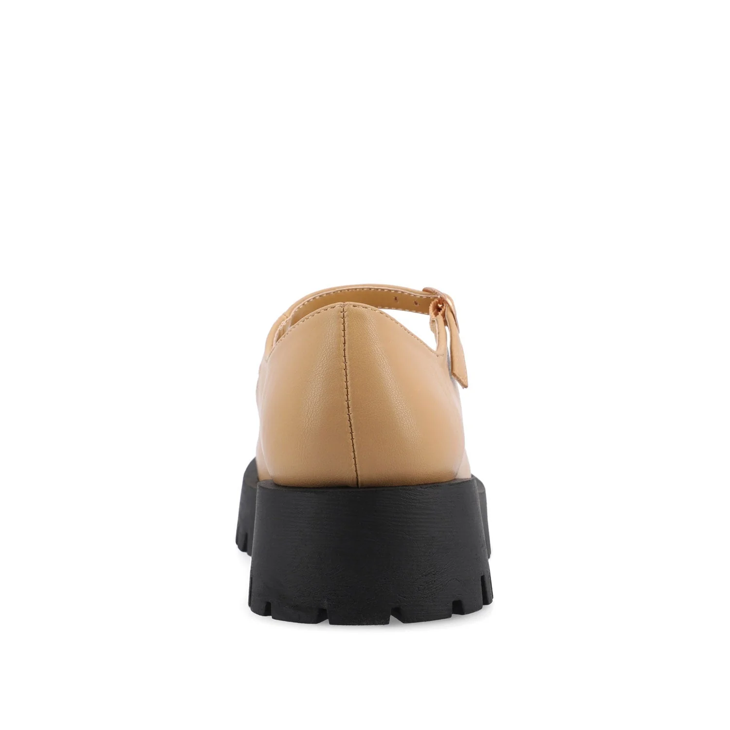 KAMIE LUG SOLE MARY JANE FLATS IN WIDE - Tan PU - Image 6