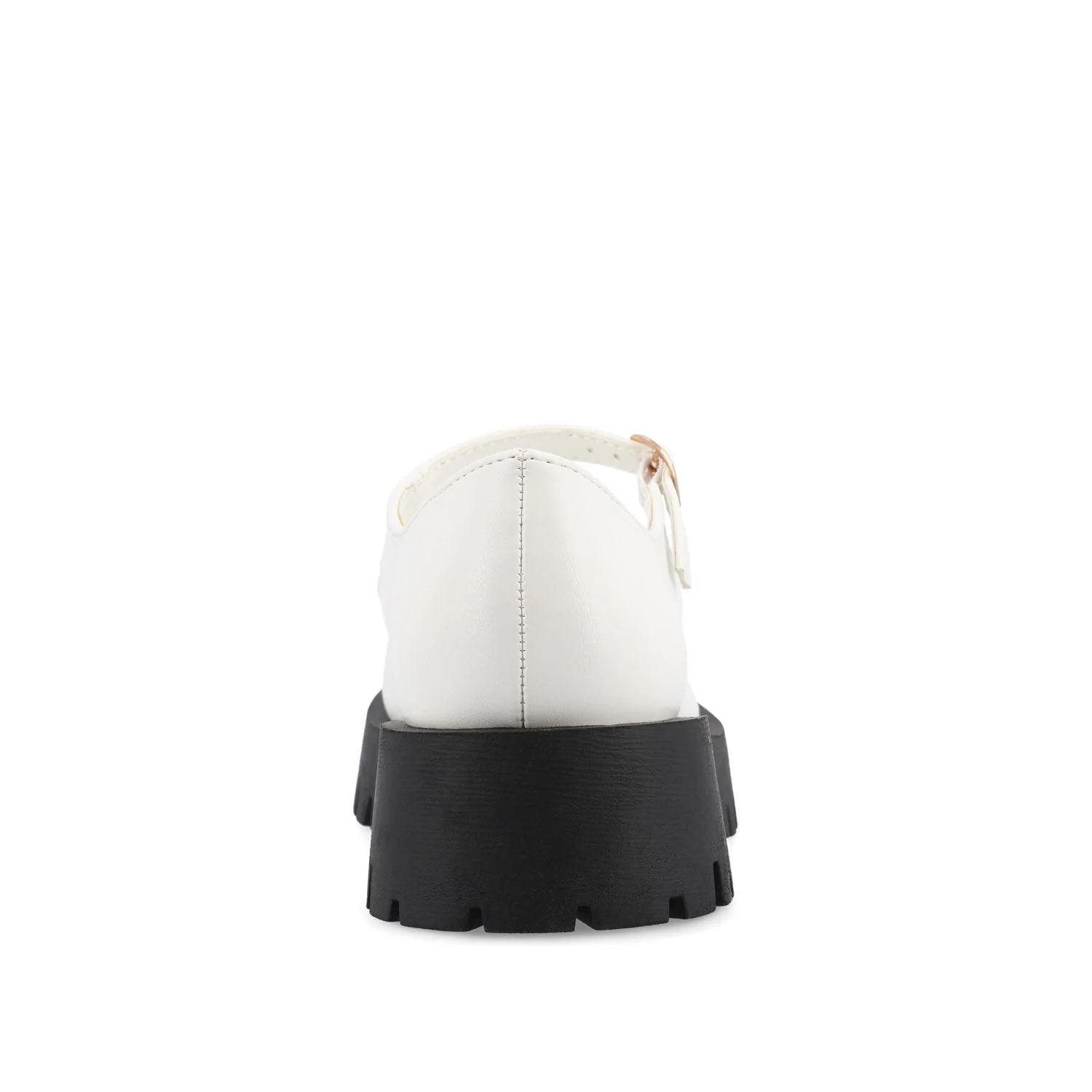 KAMIE LUG SOLE MARY JANE FLATS - White PU - Image 7