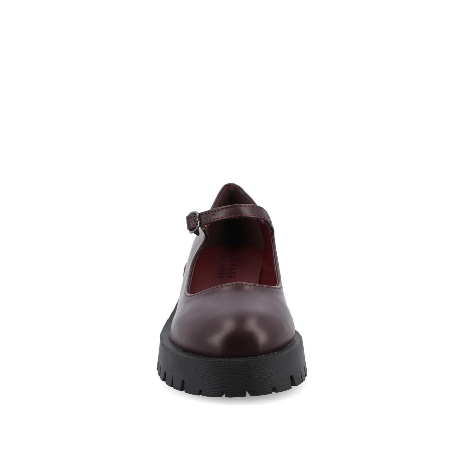 KAMIE LUG SOLE MARY JANE FLATS - Wine PU - Image 5