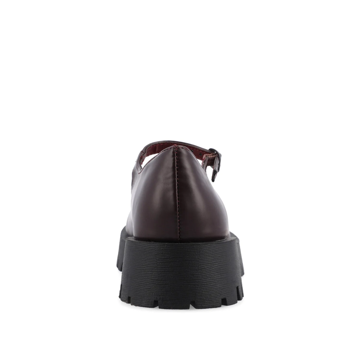KAMIE LUG SOLE MARY JANE FLATS - Wine PU - Image 6