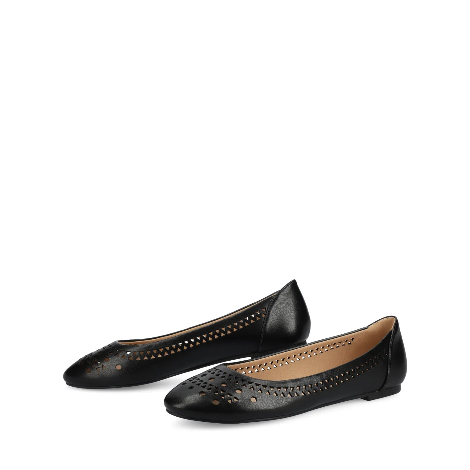 KAMRAH BALLET FLATS IN VEGAN LEATHER - Black PU - Image 2