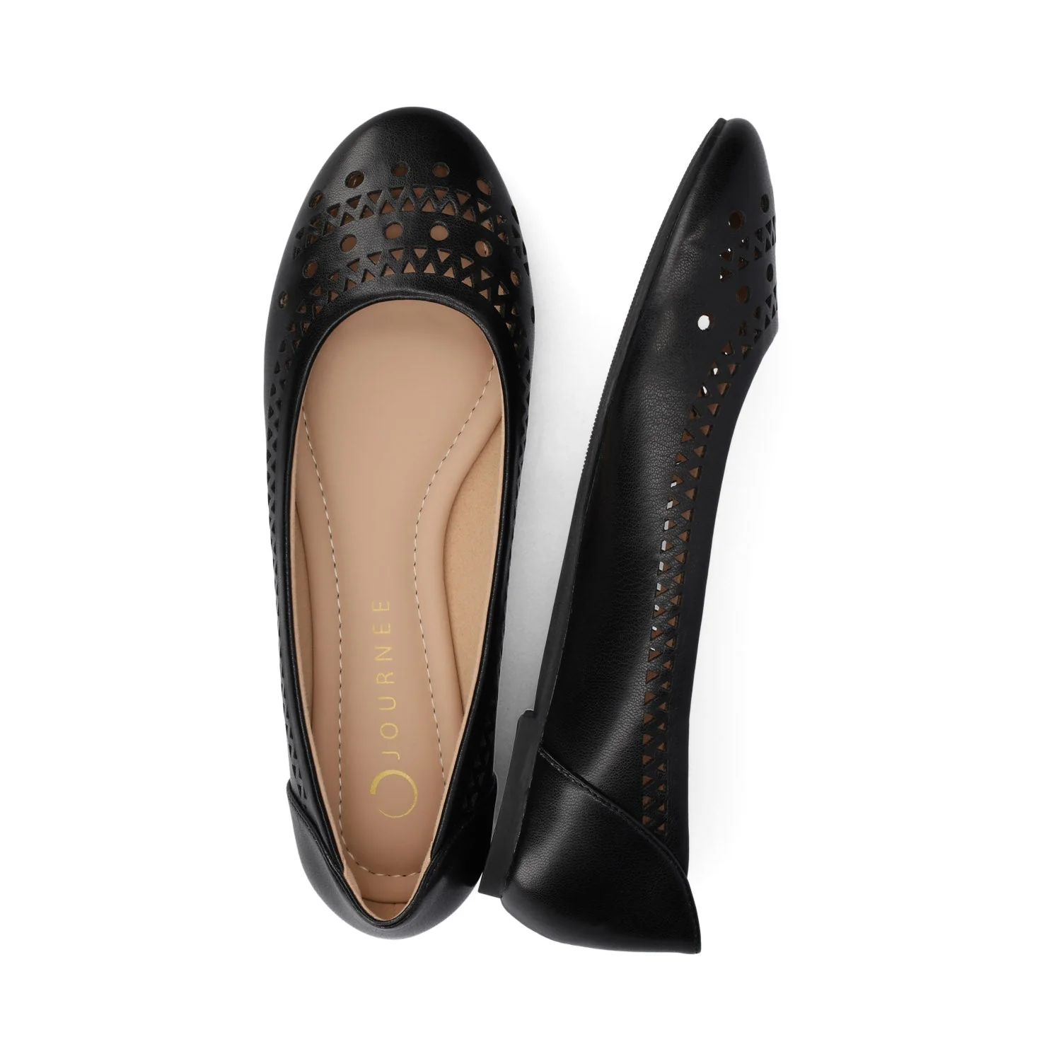 KAMRAH BALLET FLATS IN VEGAN LEATHER - Black PU - Image 3
