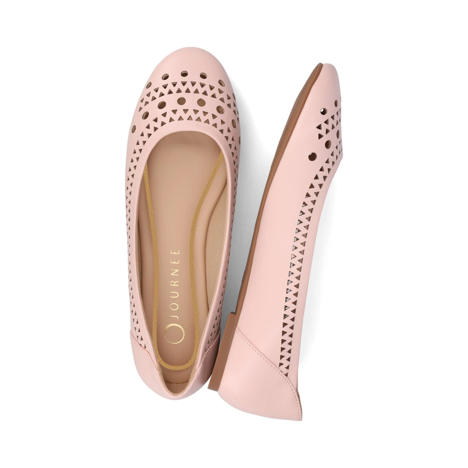 KAMRAH BALLET FLATS IN VEGAN LEATHER - Pink PU - Image 3