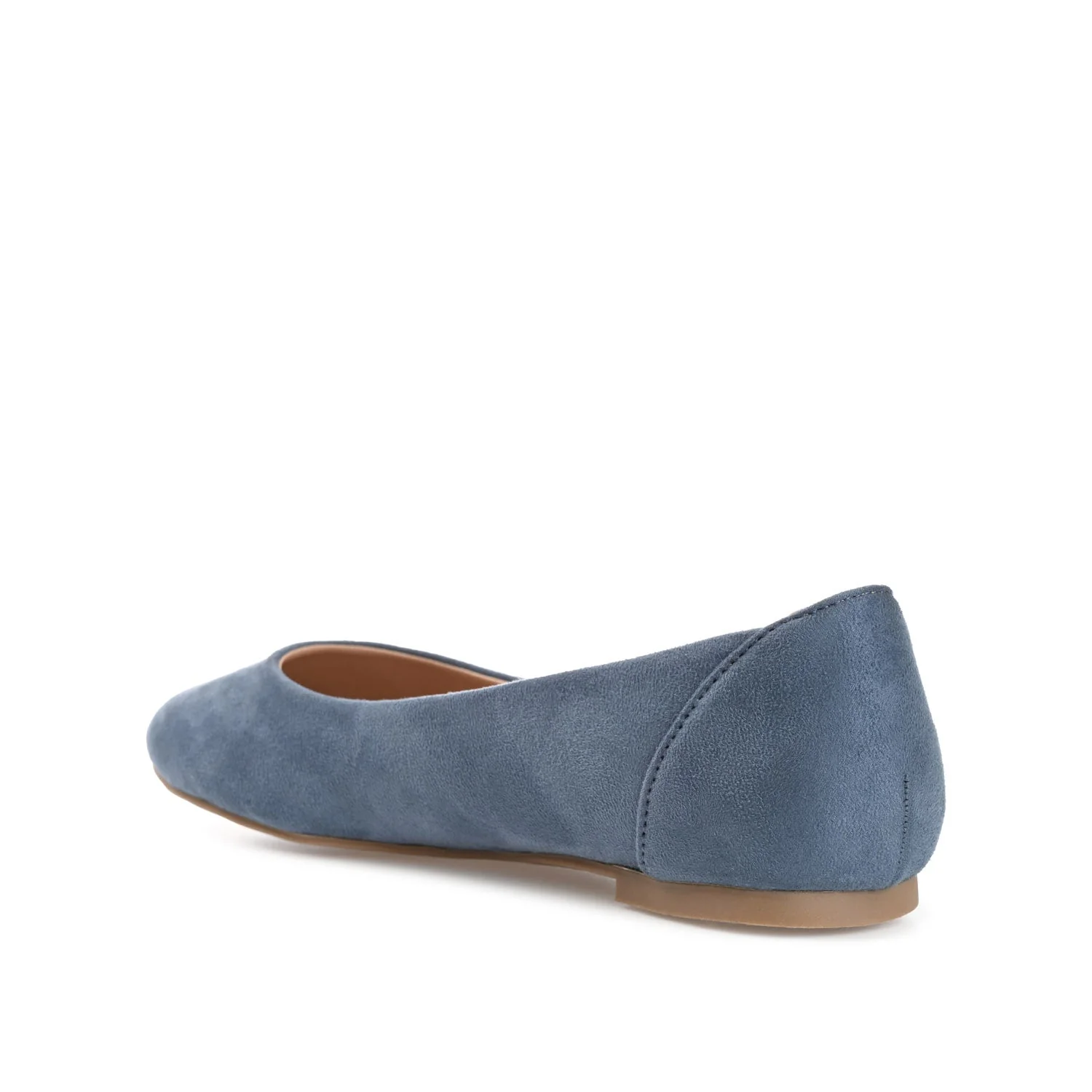 KAVN FAUX SUEDE FLATS IN WIDE - Blue - Image 4